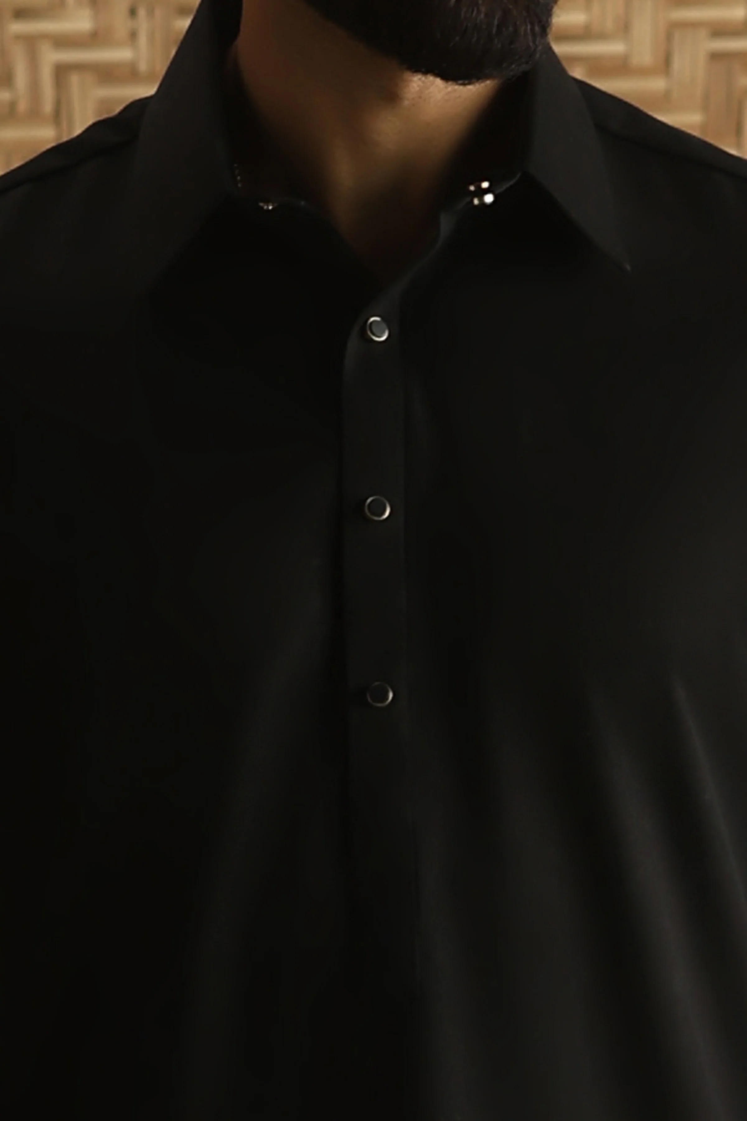 MAGNET BLACK BLENDED KAMEEZ SHALWAR | CCMKS-A-39651-E6 - Image 4