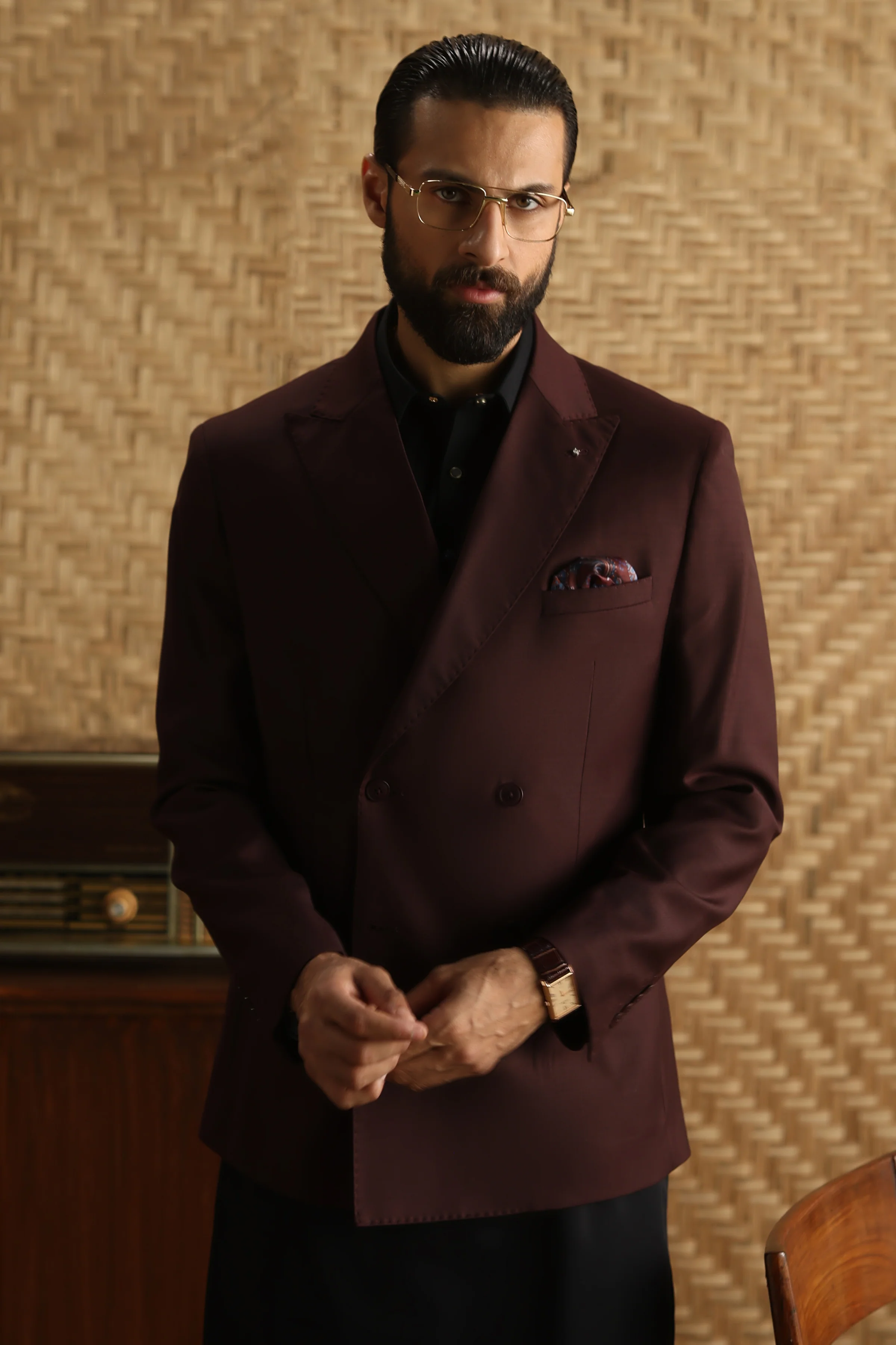 BLACK BLENDED KAMEEZ SHALWAR | CCMKS-A-39651-F6 - Image 6