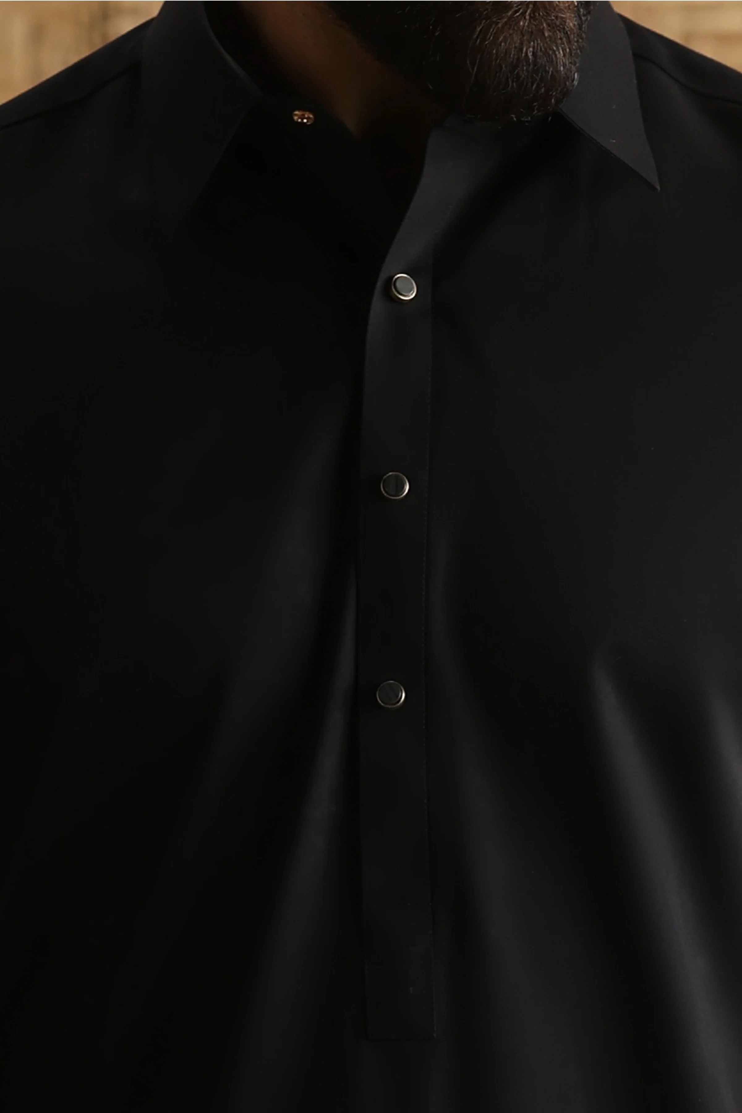 BLACK BLENDED KAMEEZ SHALWAR | CCMKS-A-39651-F6 - Image 7