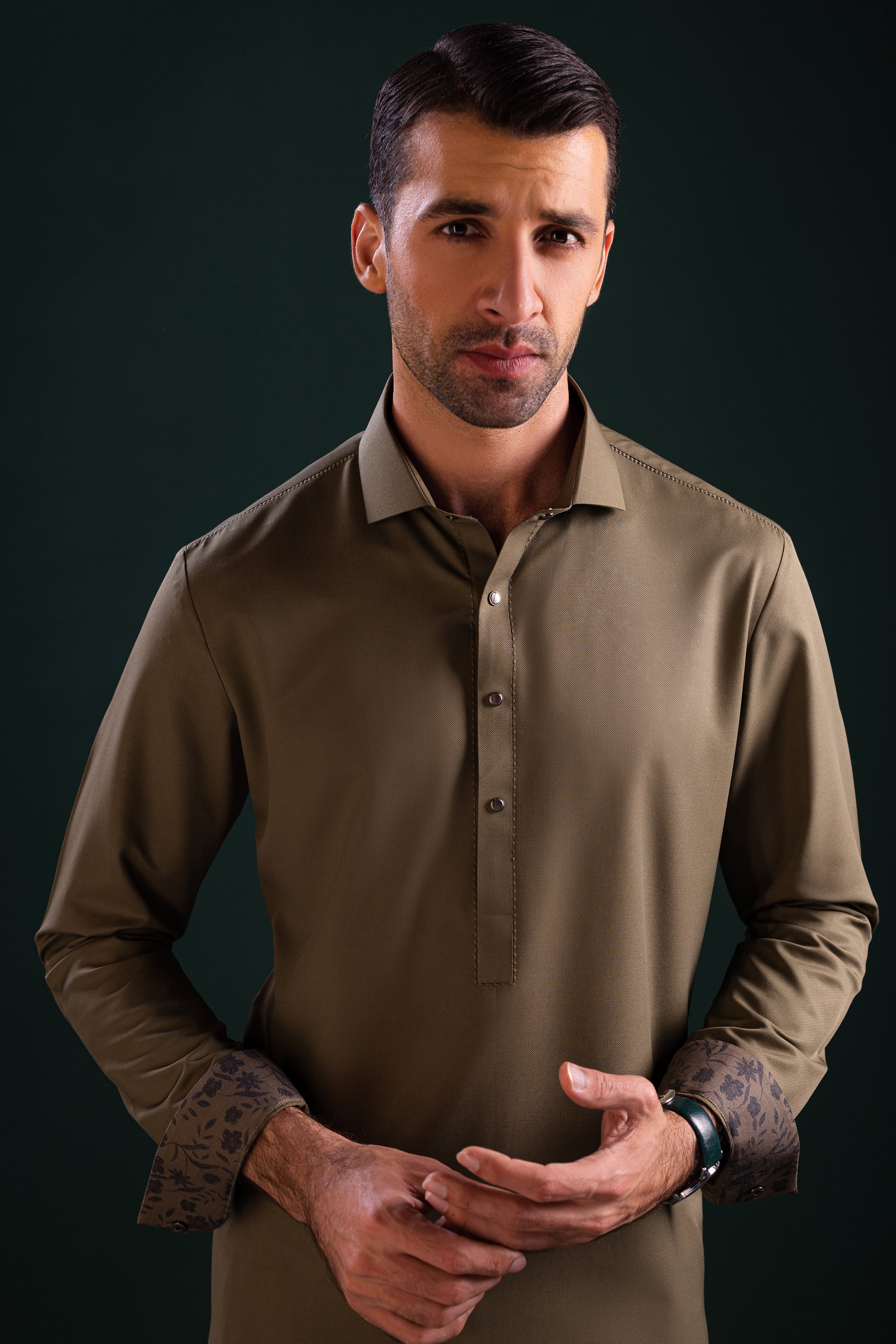 GREEN BLENDED KAMEEZ SHALWAR | CCMKS-S-39442-B3-WUHAN - Image 4