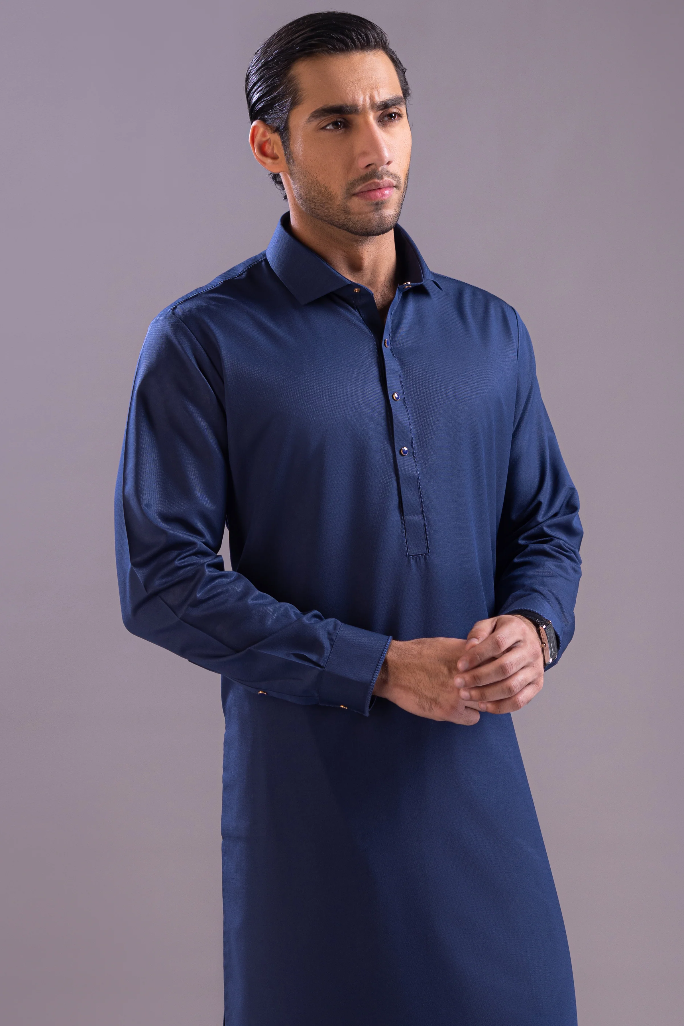 BLUE BLENDED KAMEEZ SHALWAR | CCMKS-S-39442-C3-WUHAN - Image 4