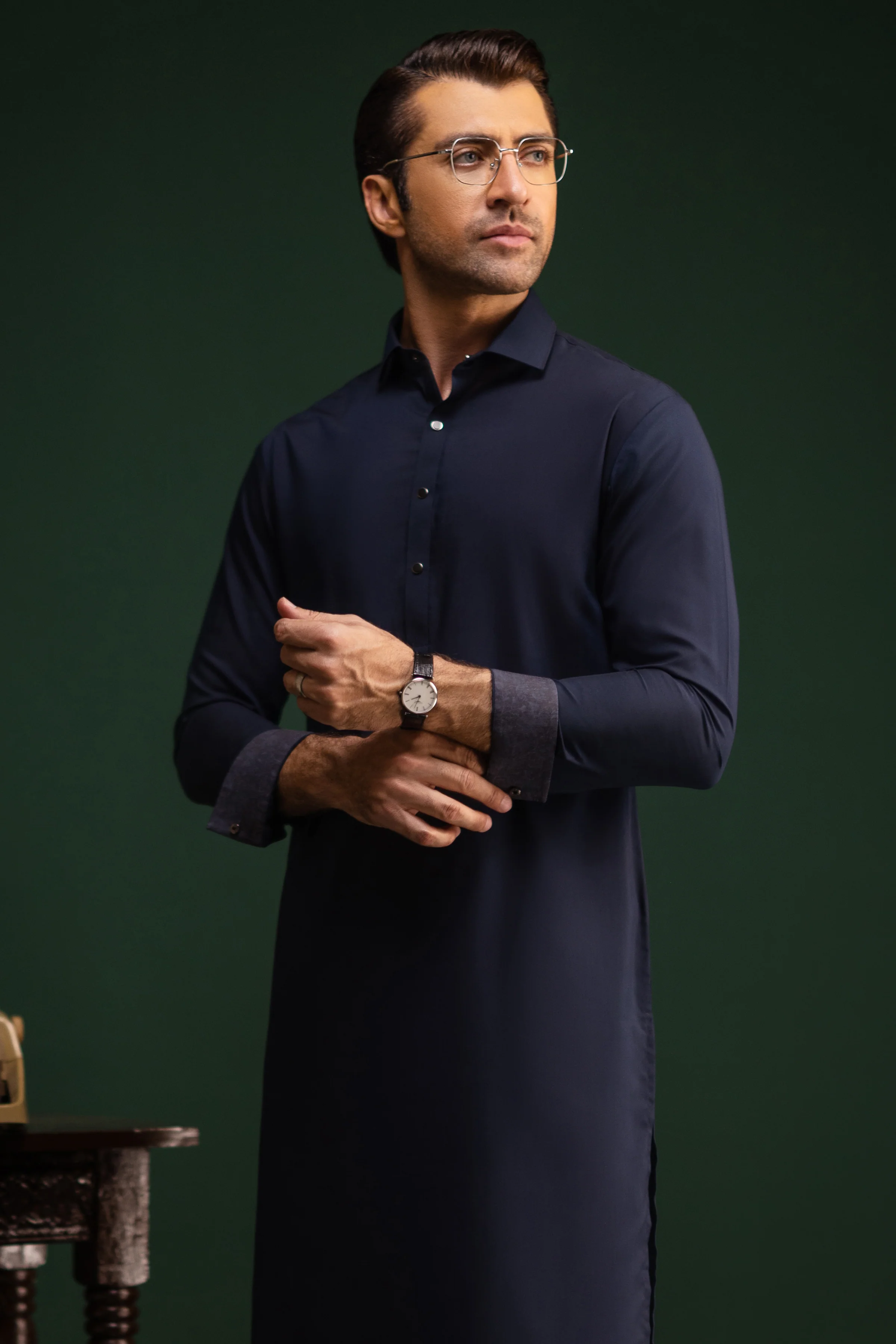 BLUE KAMEEZ SHALWAR | CCMKS-S-39468-E5 - Image 4