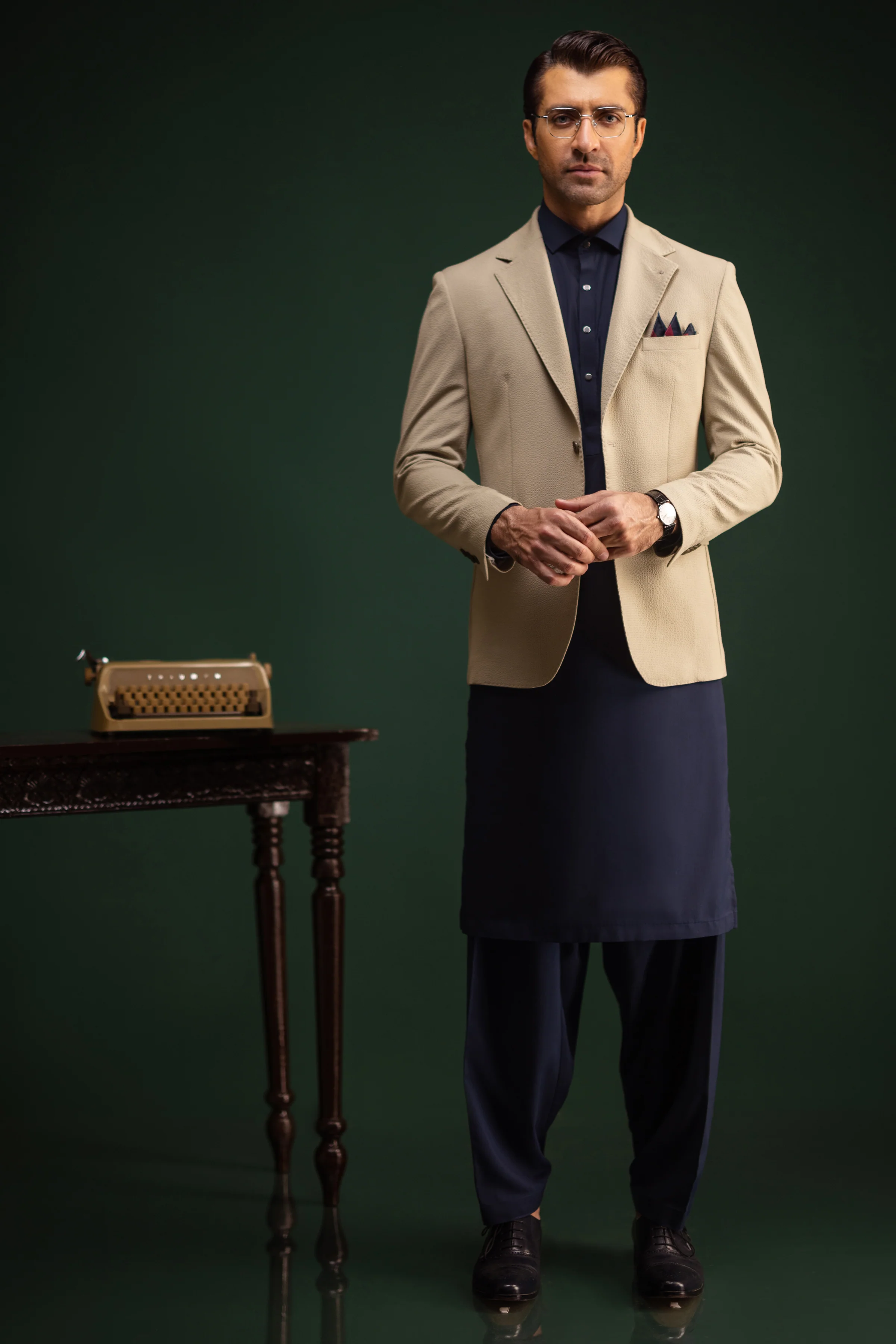 BLUE KAMEEZ SHALWAR | CCMKS-S-39468-E5 - Image 5