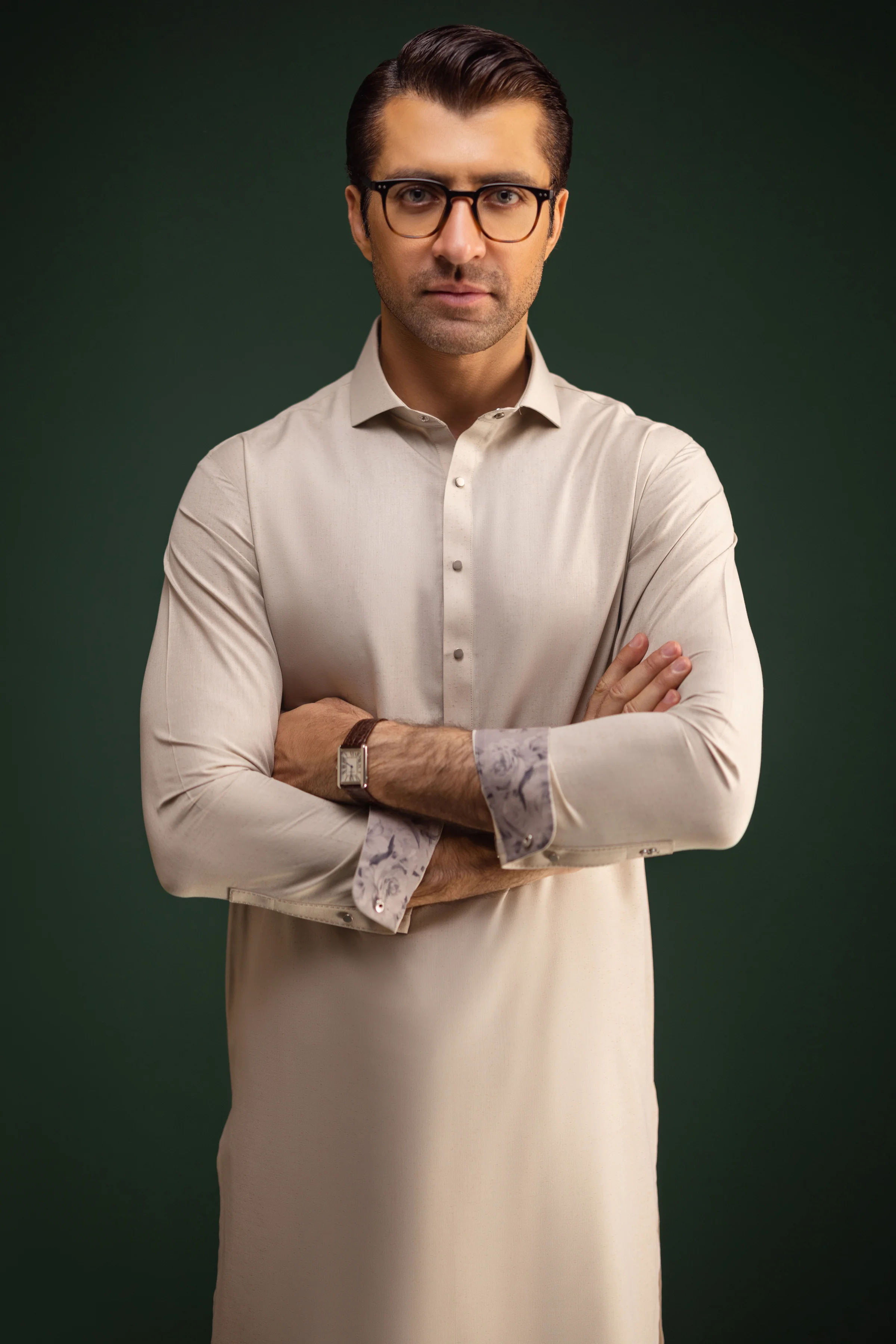 GREY BLENDED KAMEEZ SHALWAR | CCMKS-S-39491-C3 - Image 3