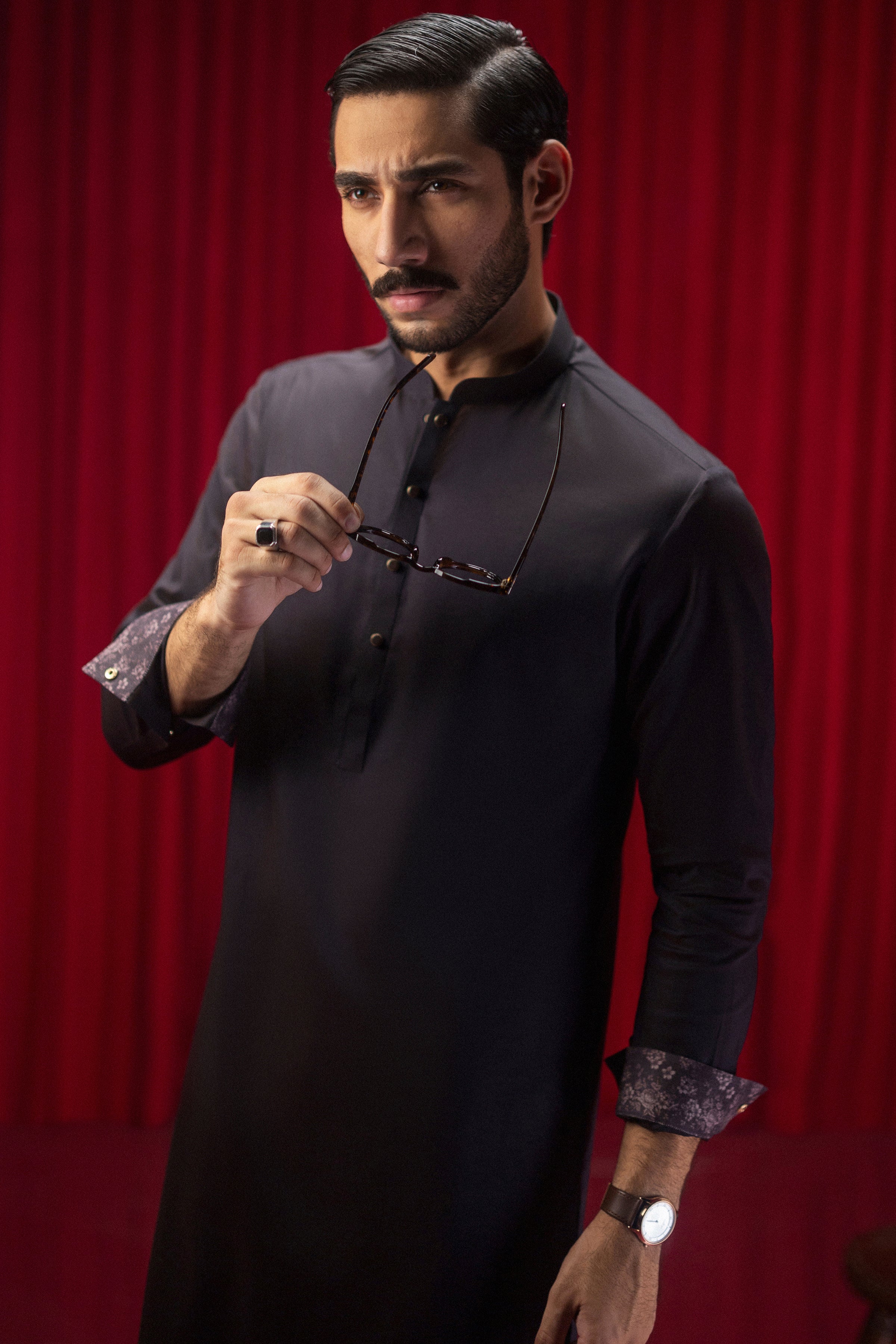 DEEP PLUM COTTON KAMEEZ SHALWAR | CCMKS-S-39558-A3 - Image 4