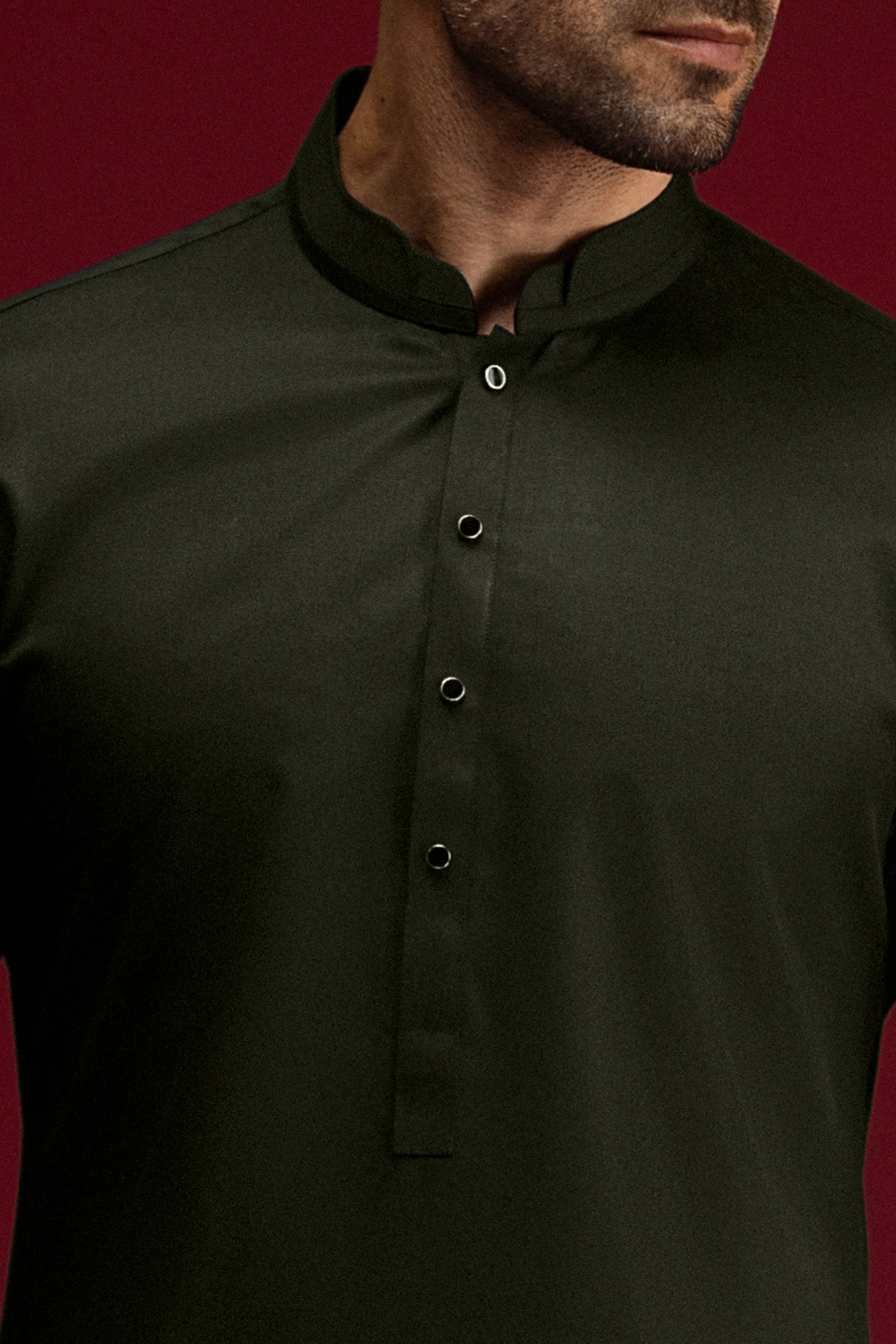 GREEN BLENDED KAMEEZ SHALWAR | CCMKS-S-39580-A4 - Image 2