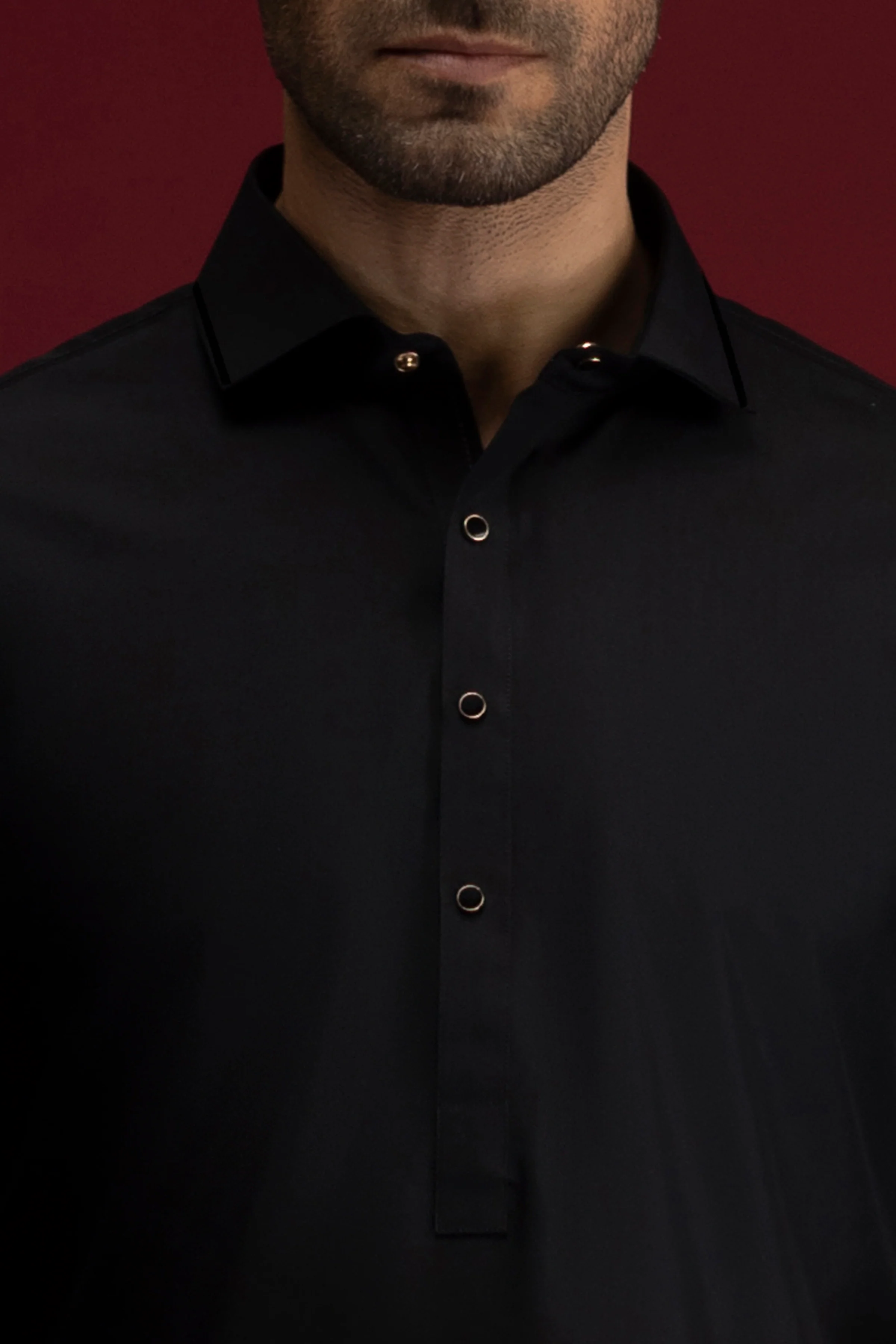 BLACK BLENDED KAMEEZ SHALWAR | CCMKS-S-39592-A6 - Image 2
