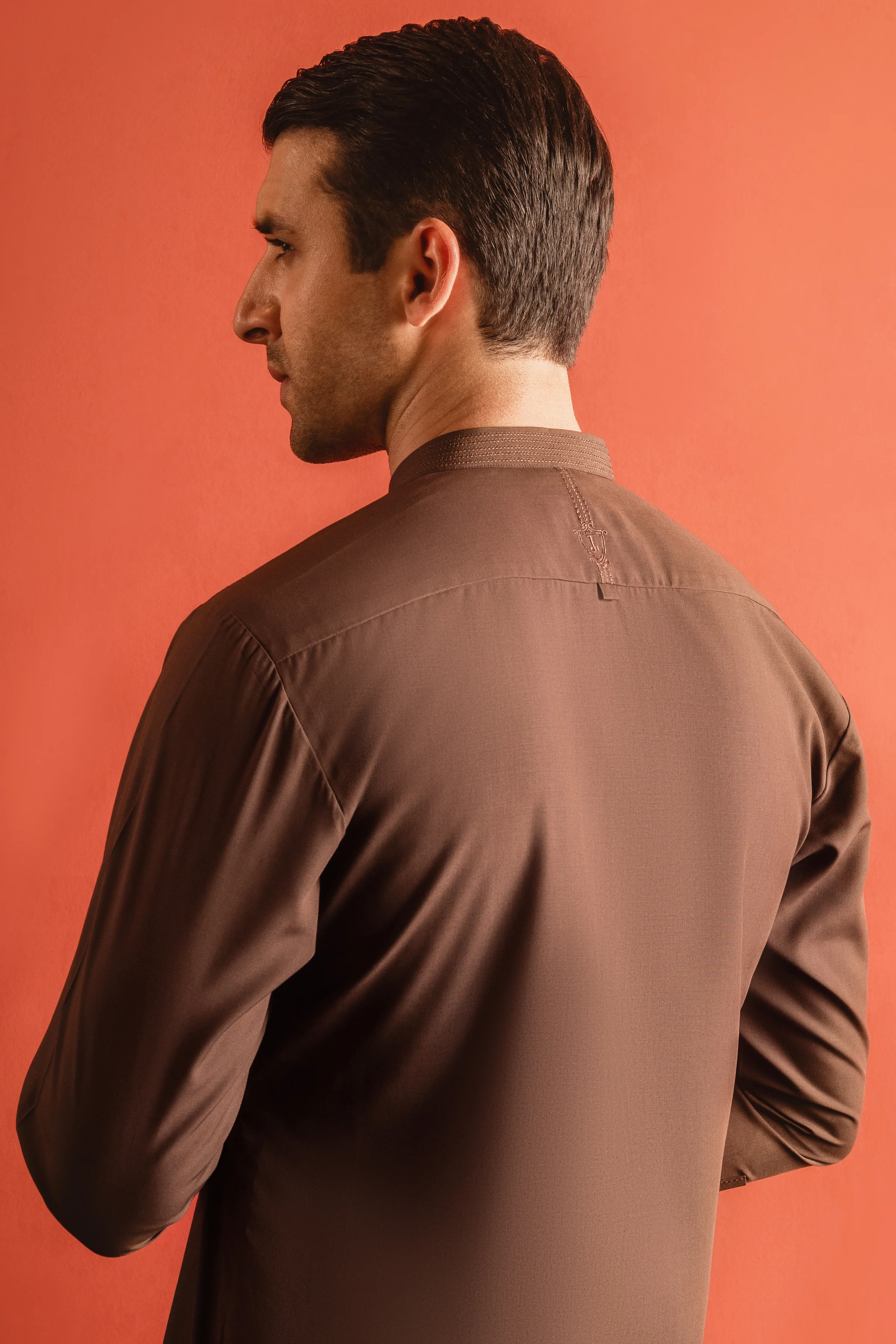 BROWN BLENDED KAMEEZ SHALWAR | CCMKS-S-US-39248-3/6 - TOKYO - Image 7