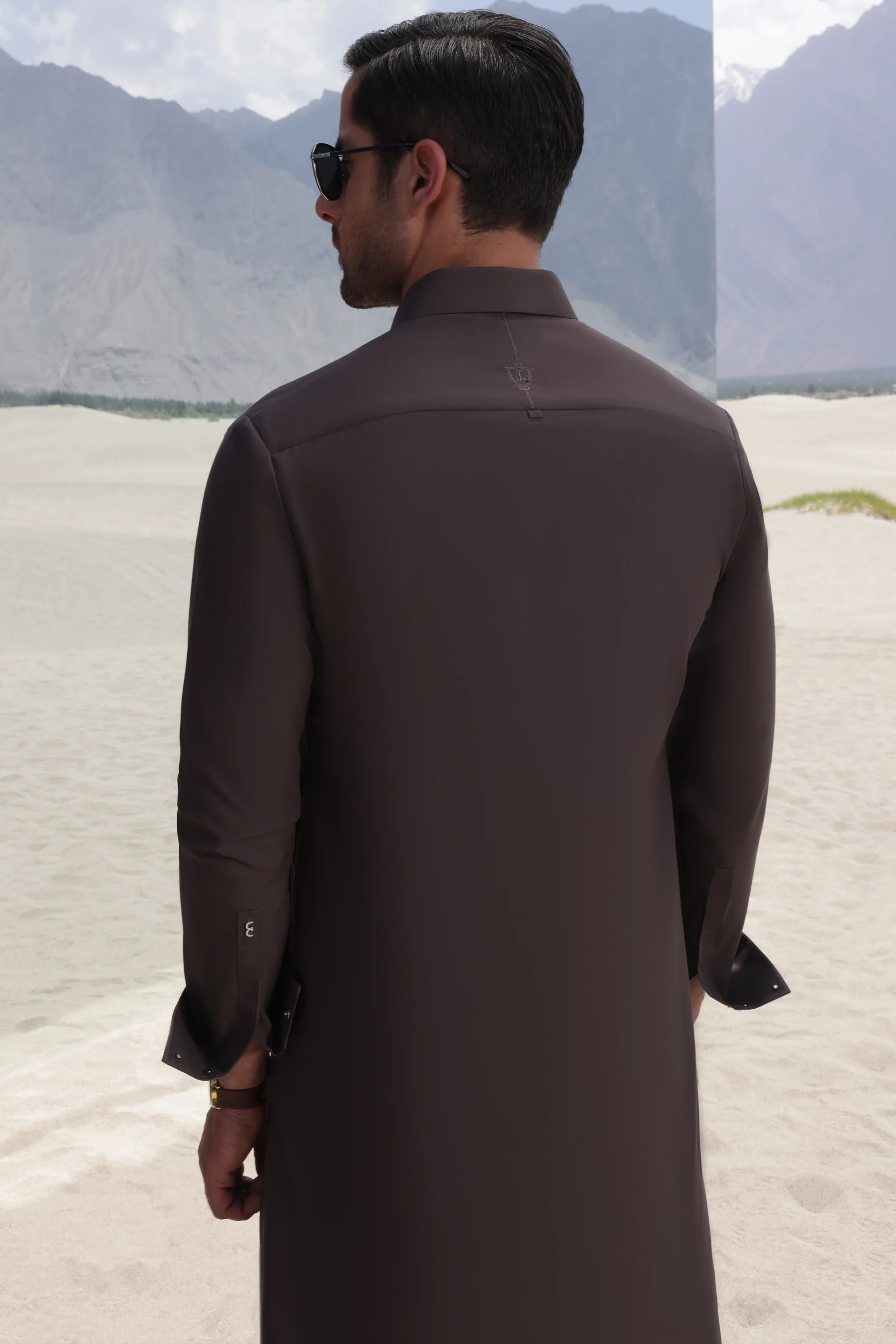 BROWN KAMEEZ SHALWAR | CCMKS-S-US-39351-2/4 - EGYPT - Image 3