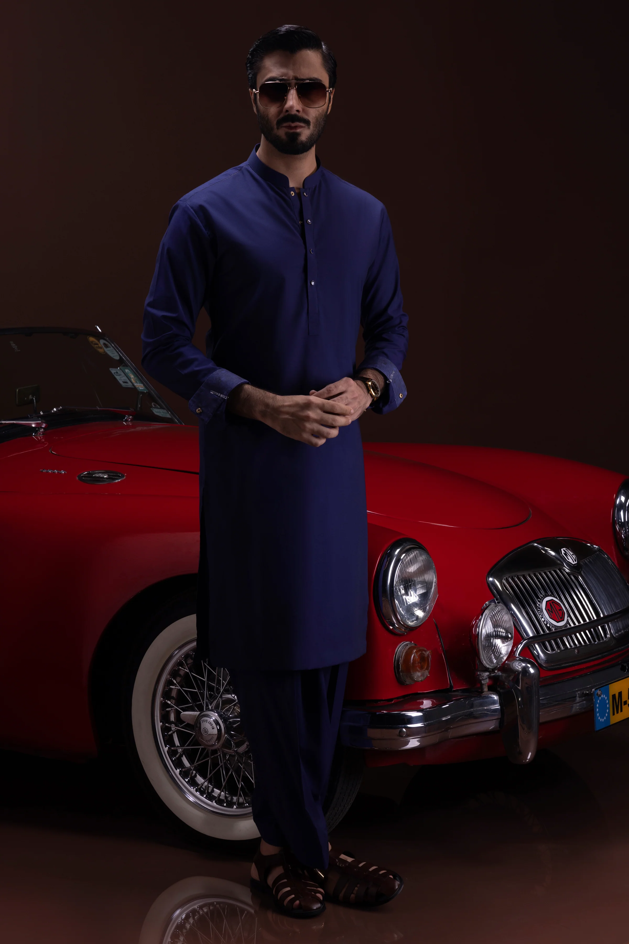 INDIGO COTTON KAMEEZ SHALWAR | CCMKS-S-US-39384-2/3 - ARMENIA - Image 3