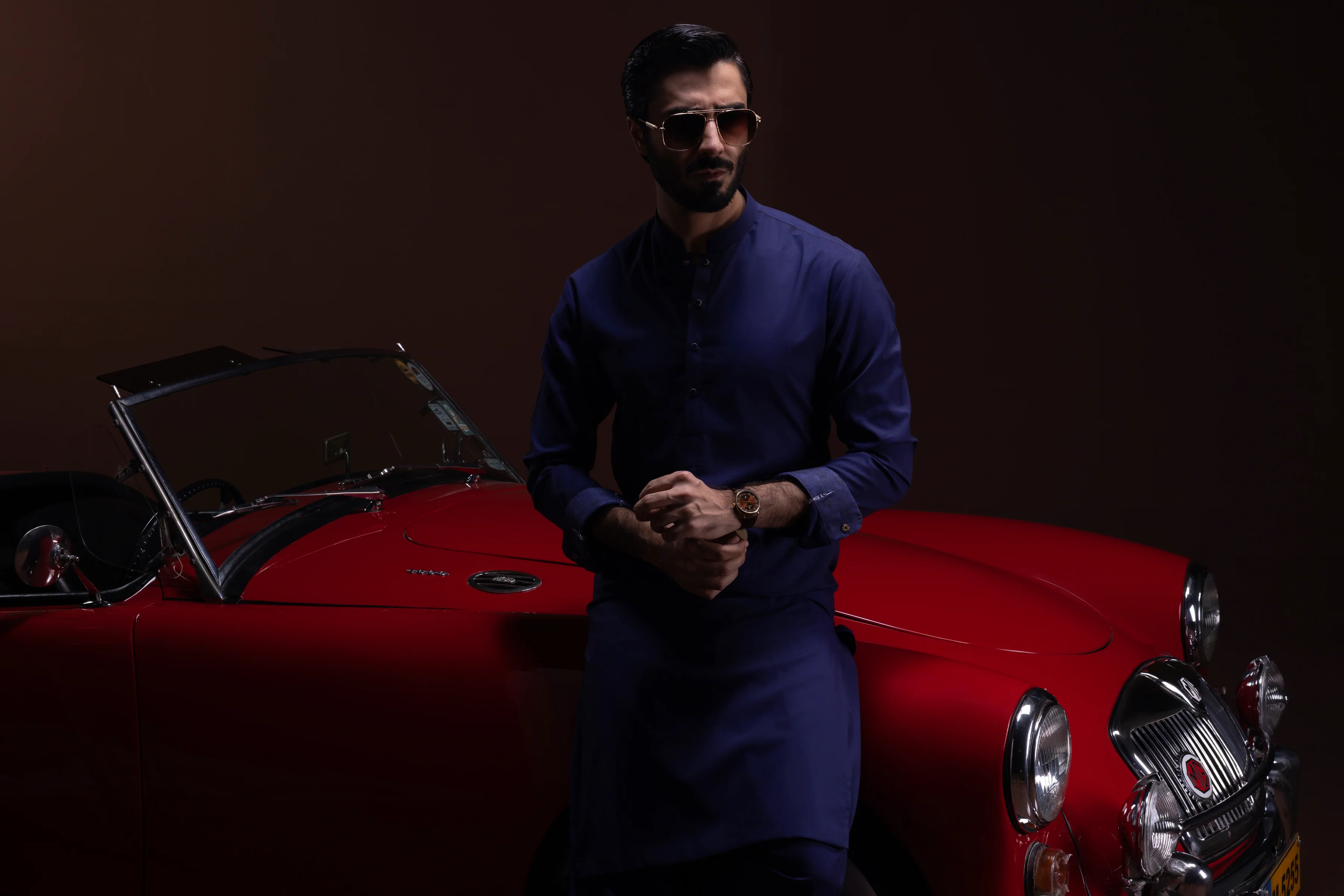 INDIGO COTTON KAMEEZ SHALWAR | CCMKS-S-US-39384-2/3 - ARMENIA - Image 5
