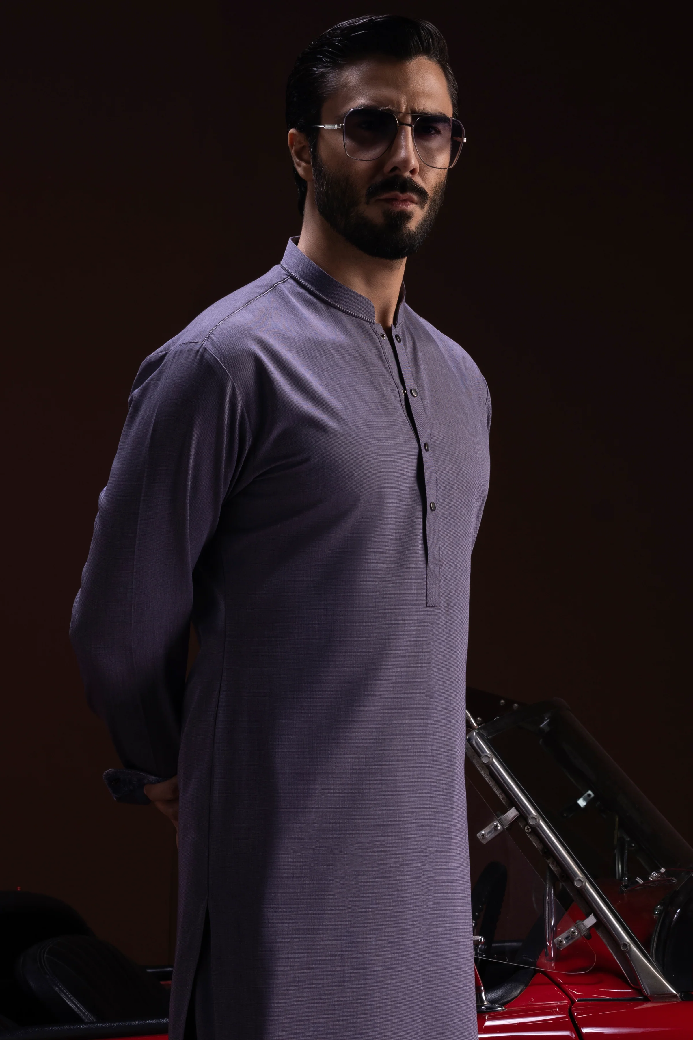 LIGHT ORCHID COTTON KAMEEZ SHALWAR | CCMKS-S-US-39386-3/3 - KENYA - Image 4