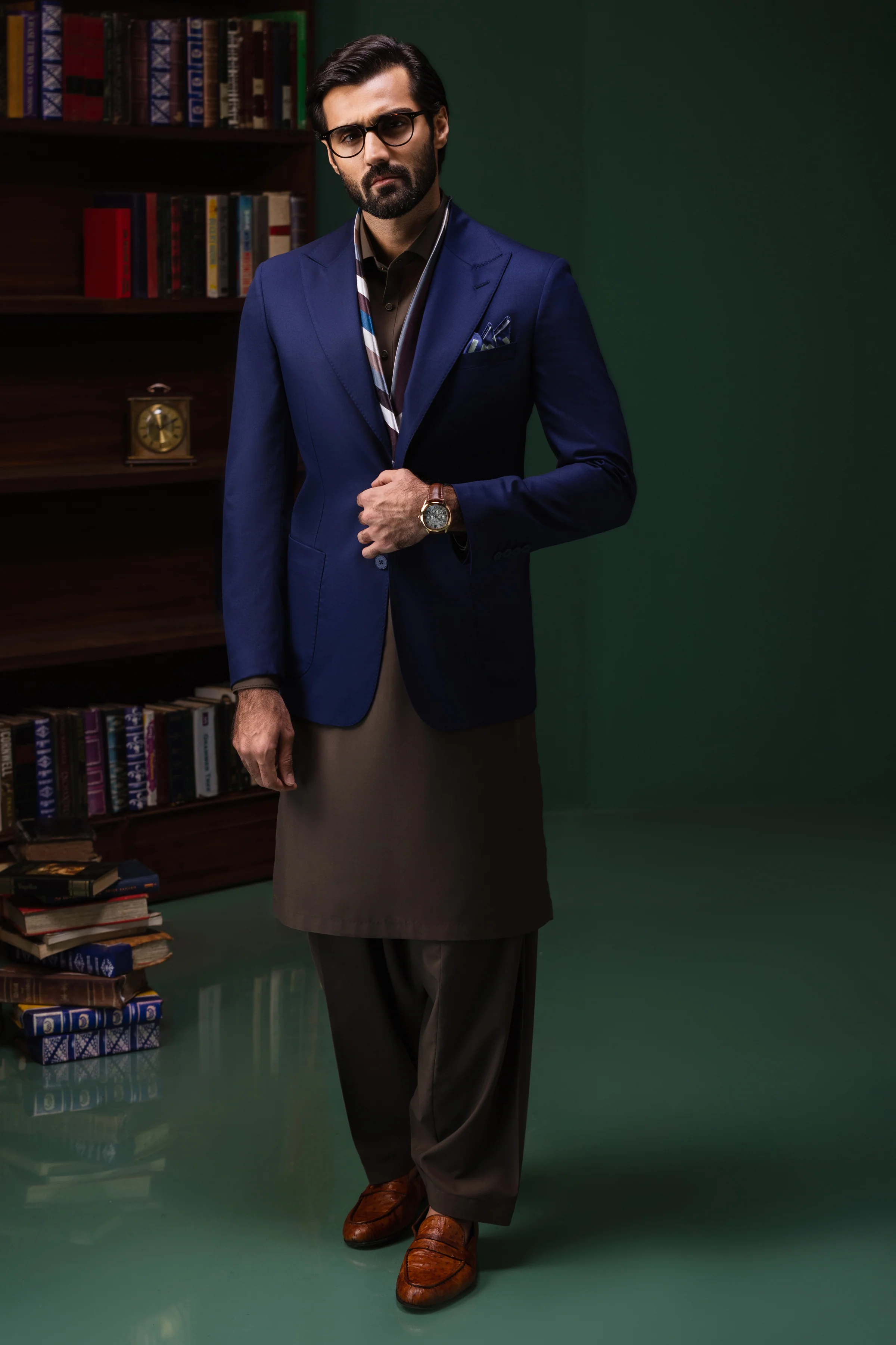 OLIVE KAMEEZ SHALWAR | CCMKS-S-US-39399-2/4 - ALBANIA - Image 3