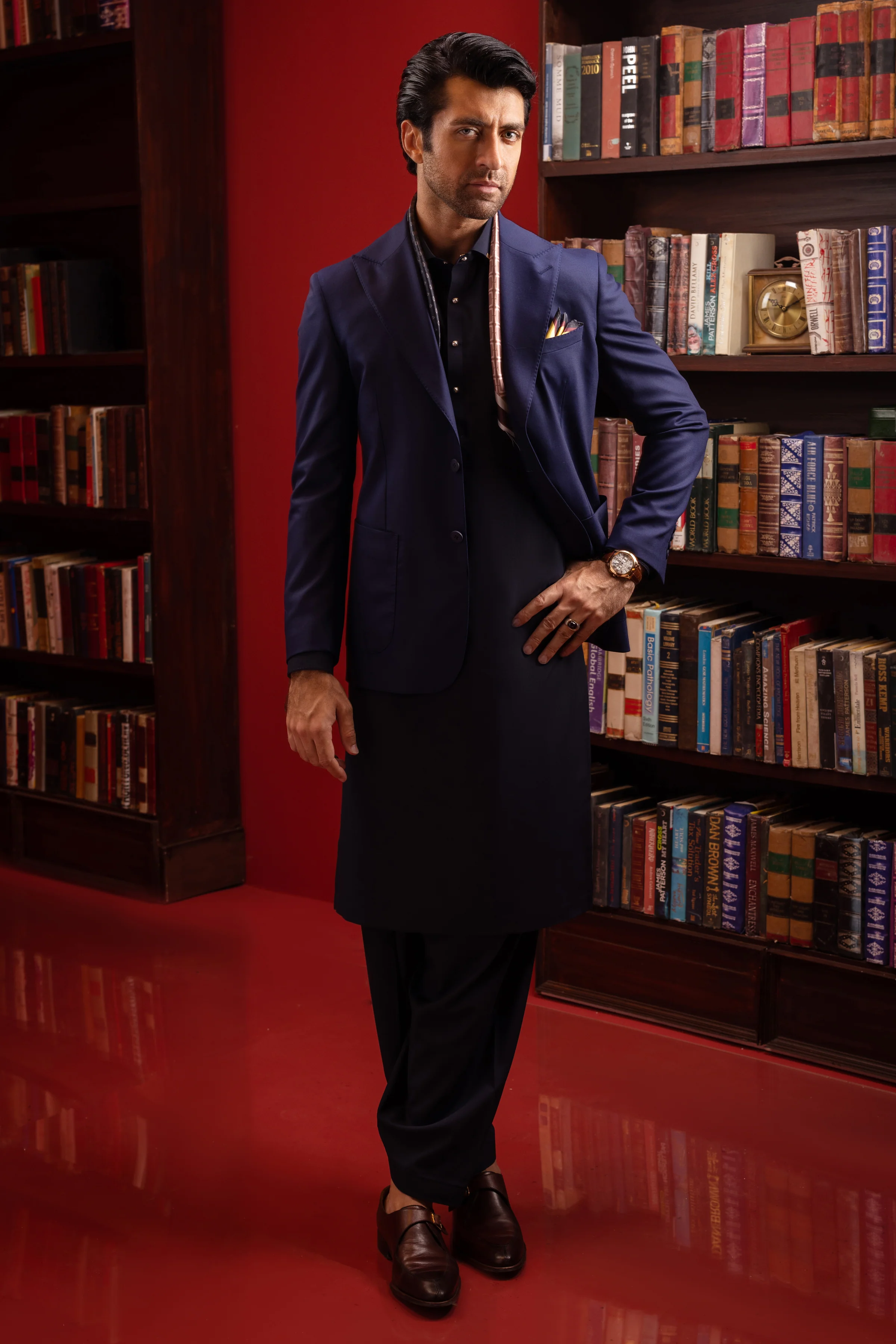 NAVY KAMEEZ SHALWAR | CCMKS-S-US-39399-3/4 - ALBANIA - Image 2