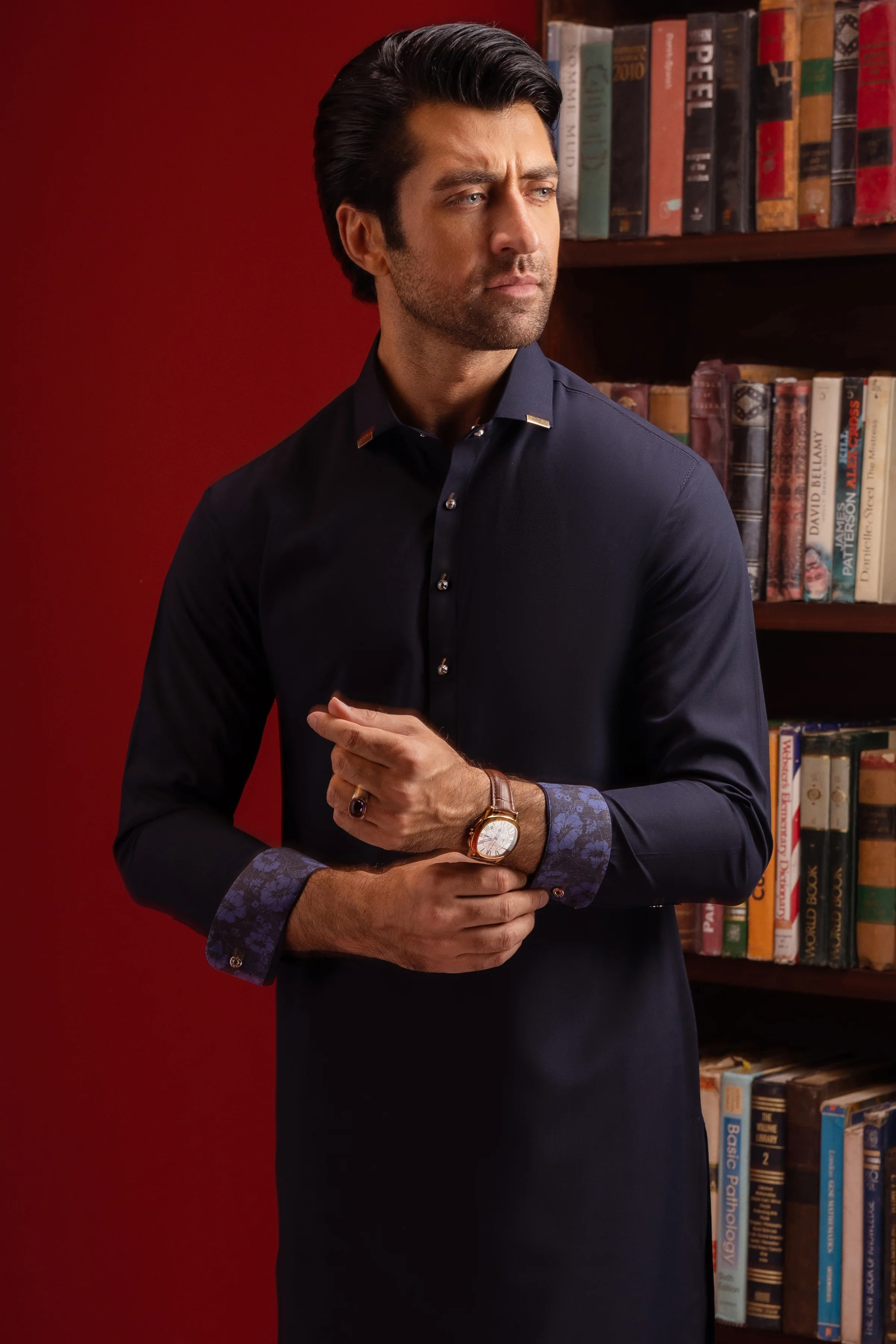 NAVY KAMEEZ SHALWAR | CCMKS-S-US-39399-3/4 - ALBANIA - Image 3