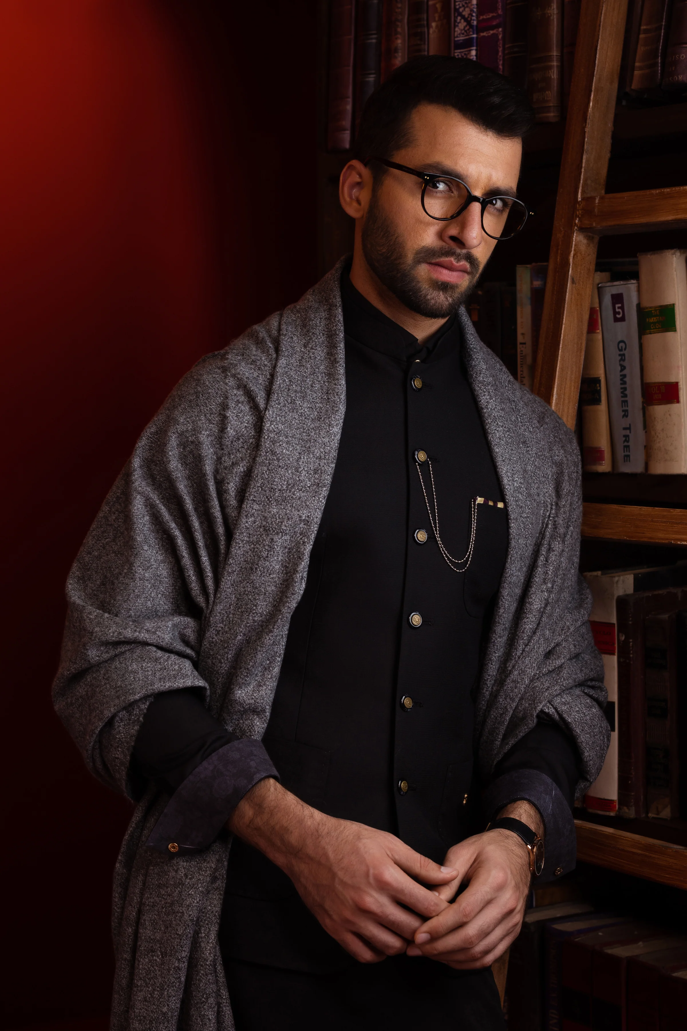 BLACK KAMEEZ SHALWAR | CCMKS-S-US-39408-3/3-RIMINI - Image 2