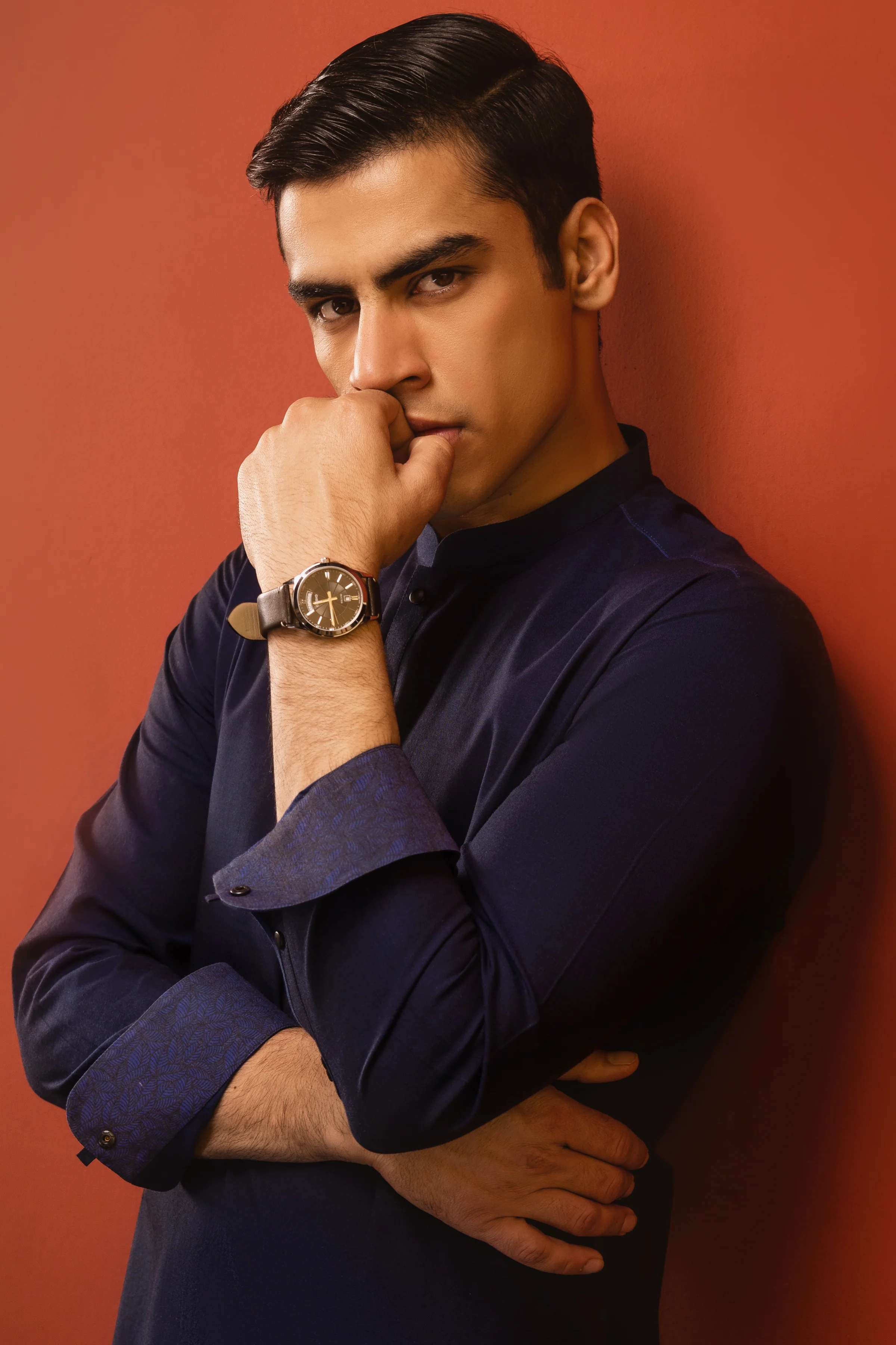 NAVY COTTON KURTA TROUSERS | CCMKT-A-US-39255-1/2 - POLAND - Image 4