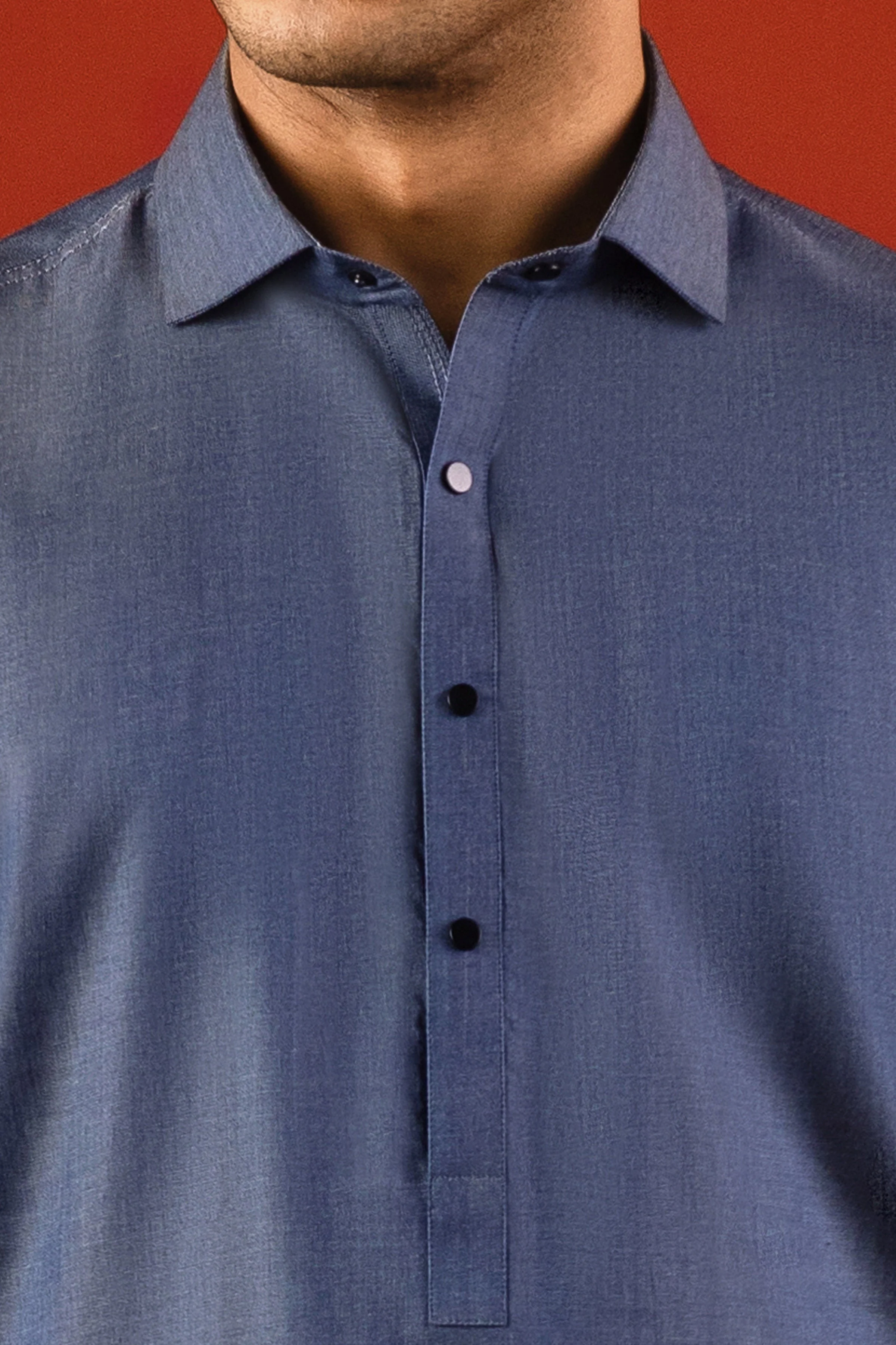 INDIGO COTTON KURTA TROUSERS | CCMKT-S-39331-2/2 - NIMES - Image 4