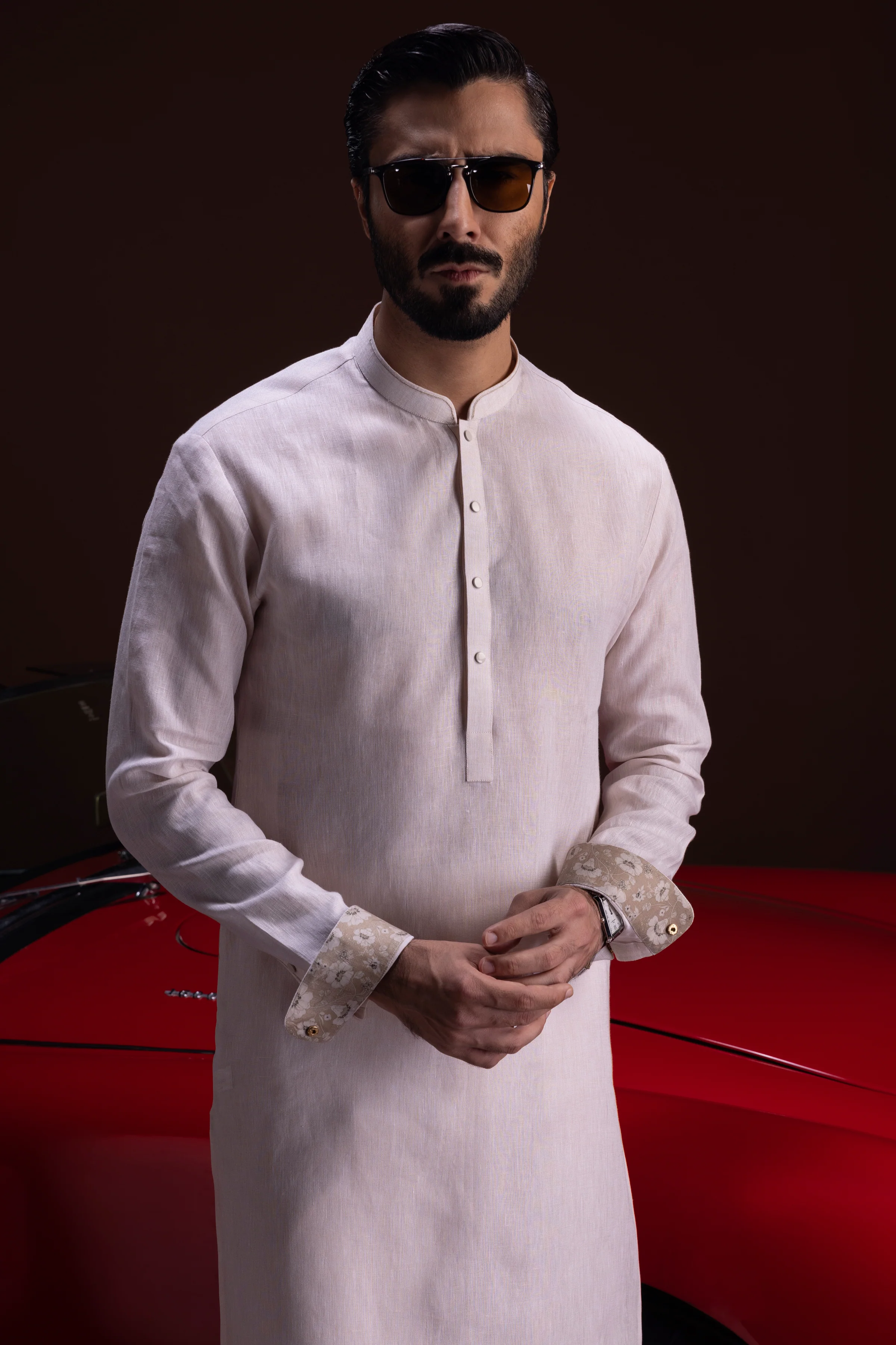 BEIGE LINEN KURTA TROUSERS | CCMKT-S-39361-1/2 - FRANCE - Image 3
