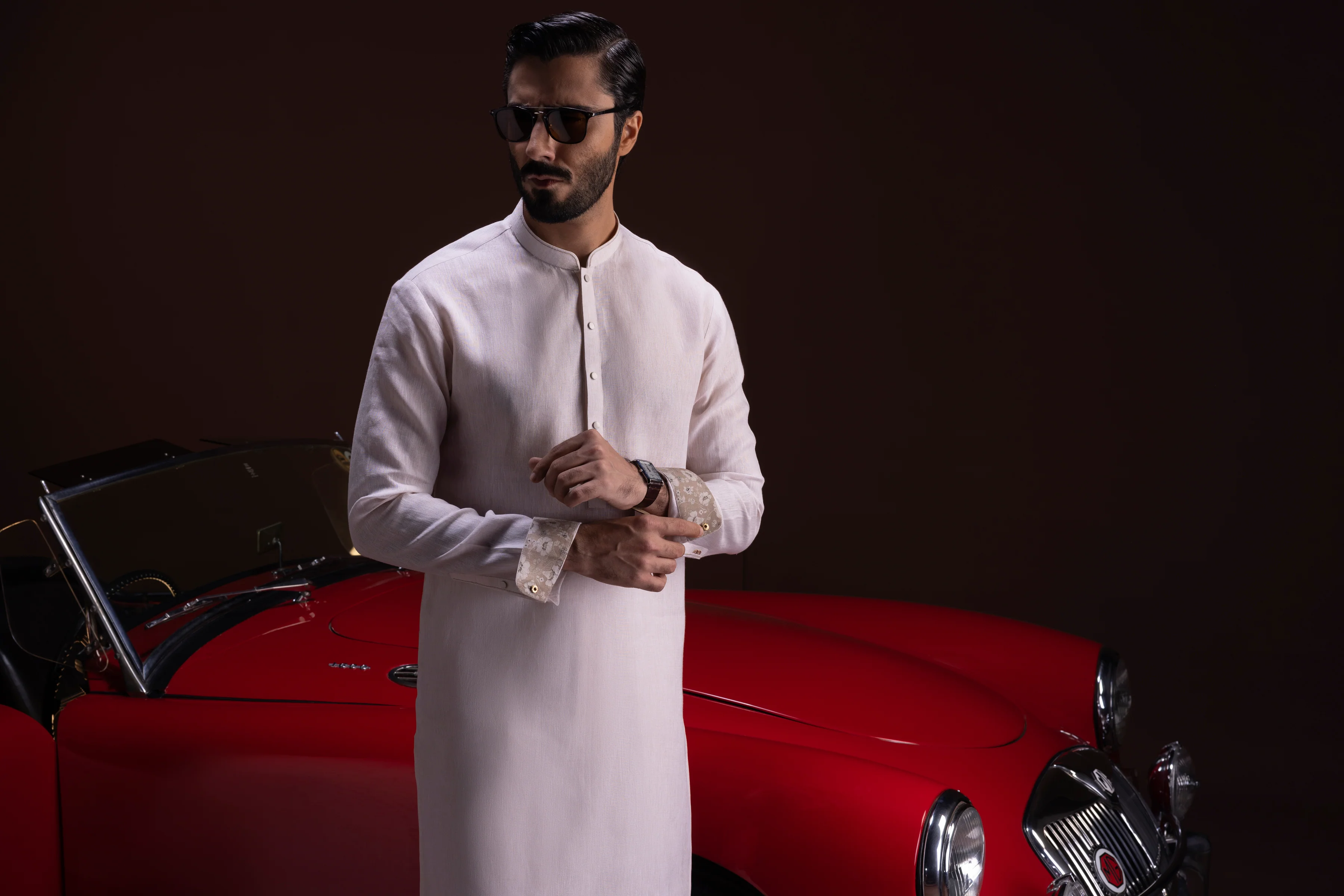 BEIGE LINEN KURTA TROUSERS | CCMKT-S-39361-1/2 - FRANCE - Image 4