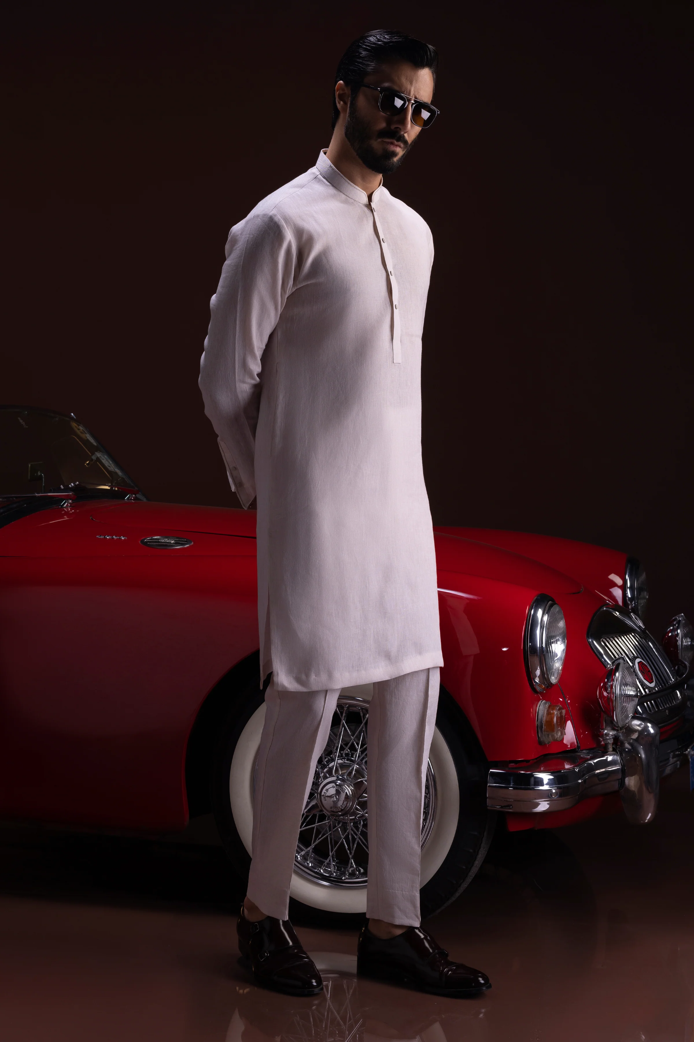 BEIGE LINEN KURTA TROUSERS | CCMKT-S-39361-1/2 - FRANCE - Image 5