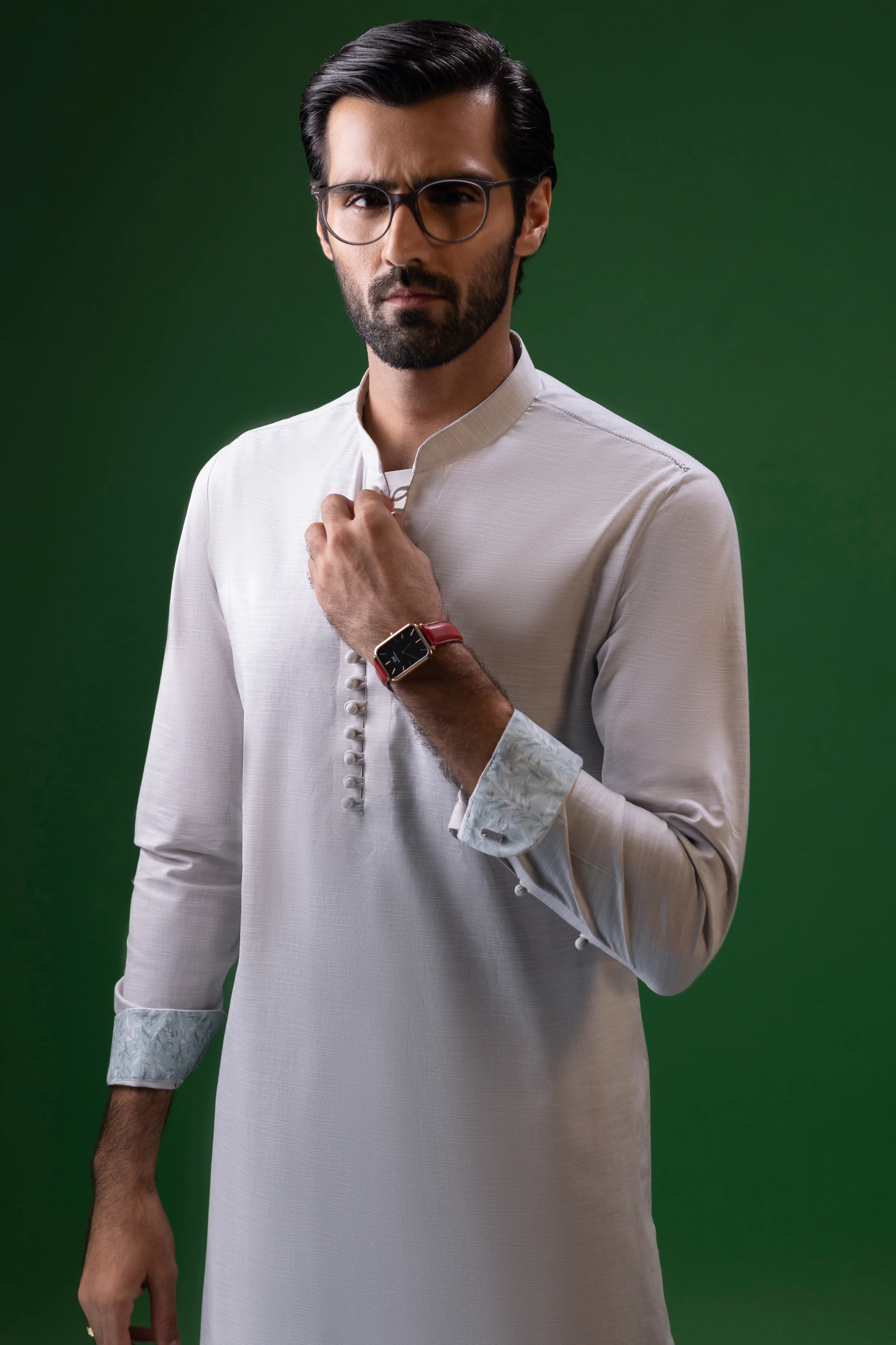 LIGHT MINT COTTON KURTA TROUSERS | CCMKT-S-39371-3/4 - DENMARK - Image 2
