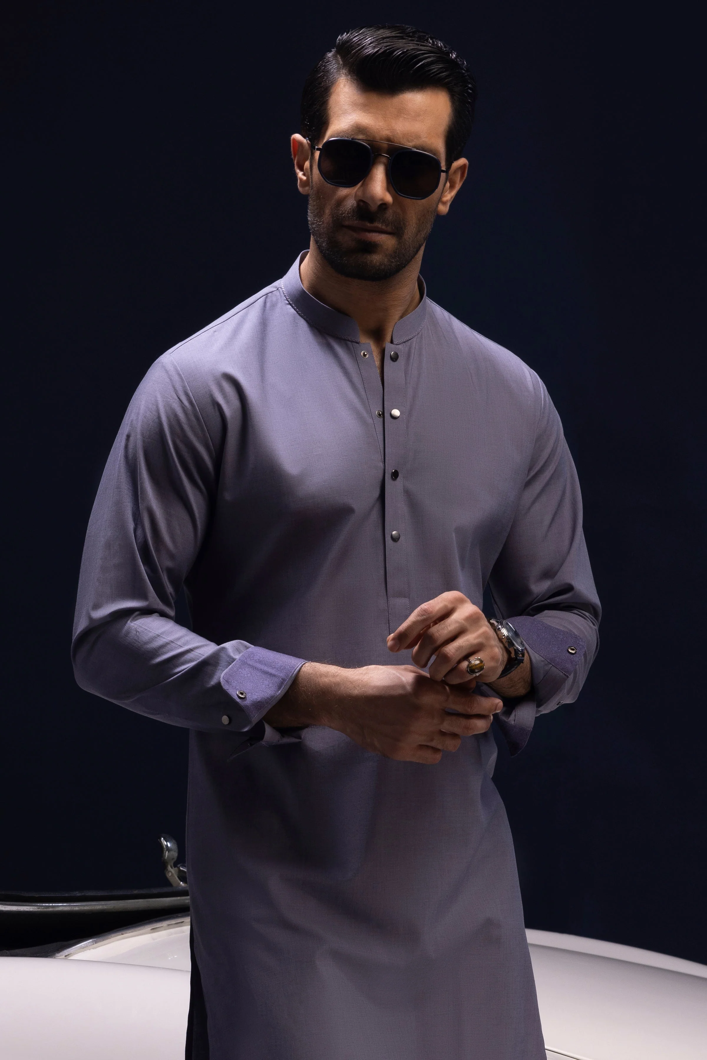 INDIGO COTTON KURTA TROUSERS | CCMKT-S-39391-2/3 -FIJI - Image 2