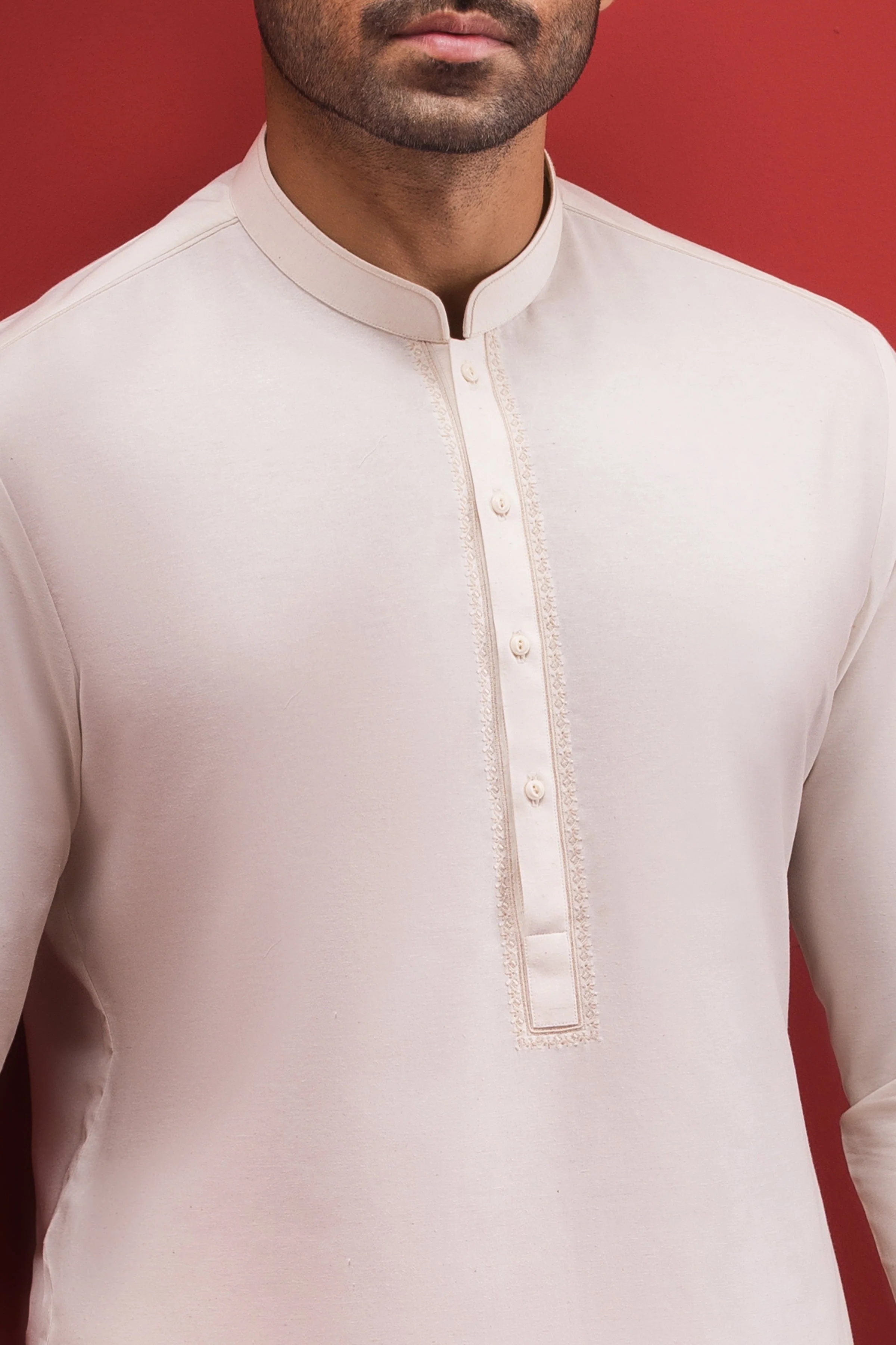 WHITE CVC KURTA TROUSERS | CCMKT-S-39411-2/3-NAIROBI - Image 3