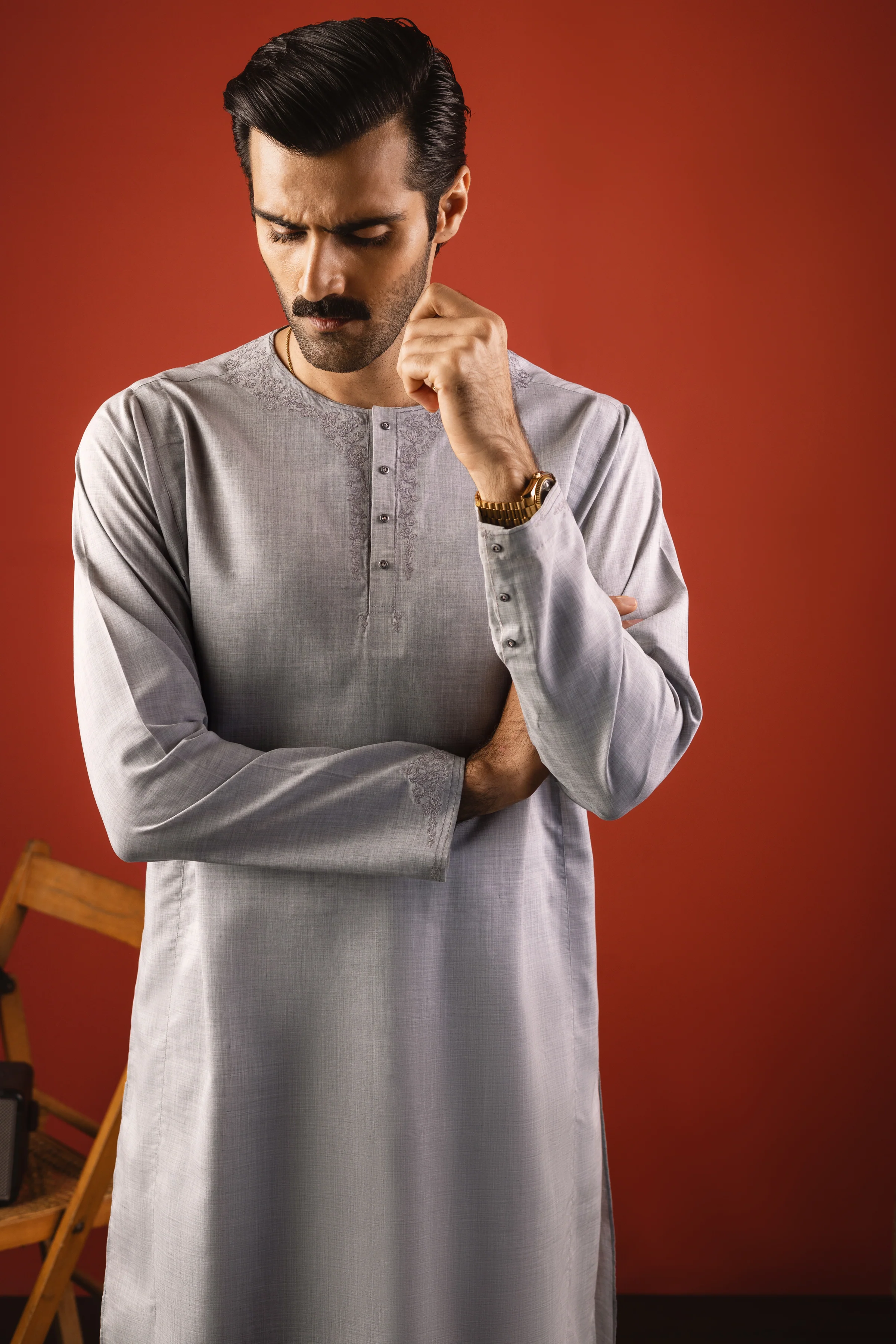 GREY KURTA TROUSERS | CCMKT-S-US-39205-1/4 - MOSCOW - Image 2