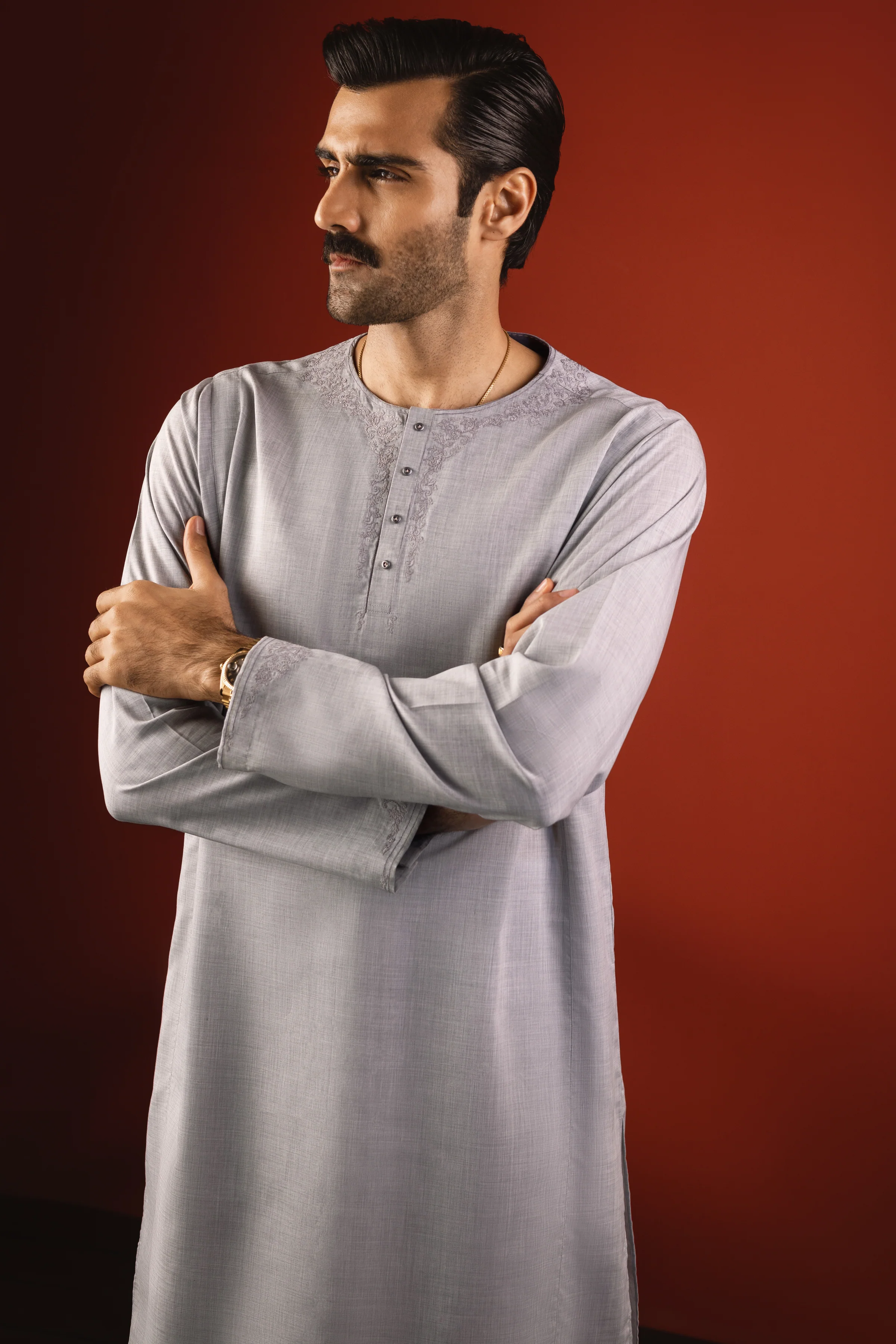 GREY KURTA TROUSERS | CCMKT-S-US-39205-1/4 - MOSCOW - Image 3