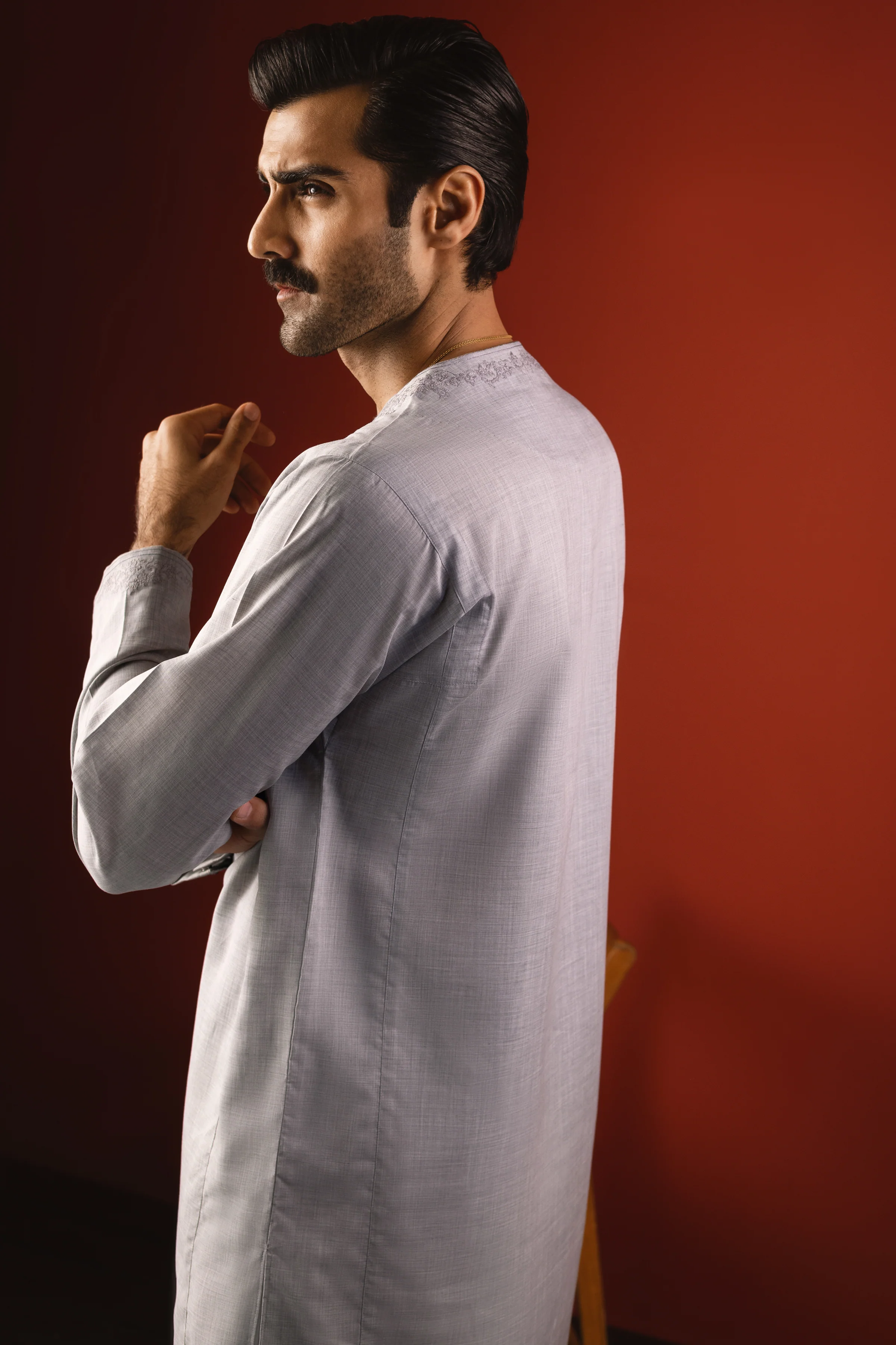 GREY KURTA TROUSERS | CCMKT-S-US-39205-1/4 - MOSCOW - Image 4