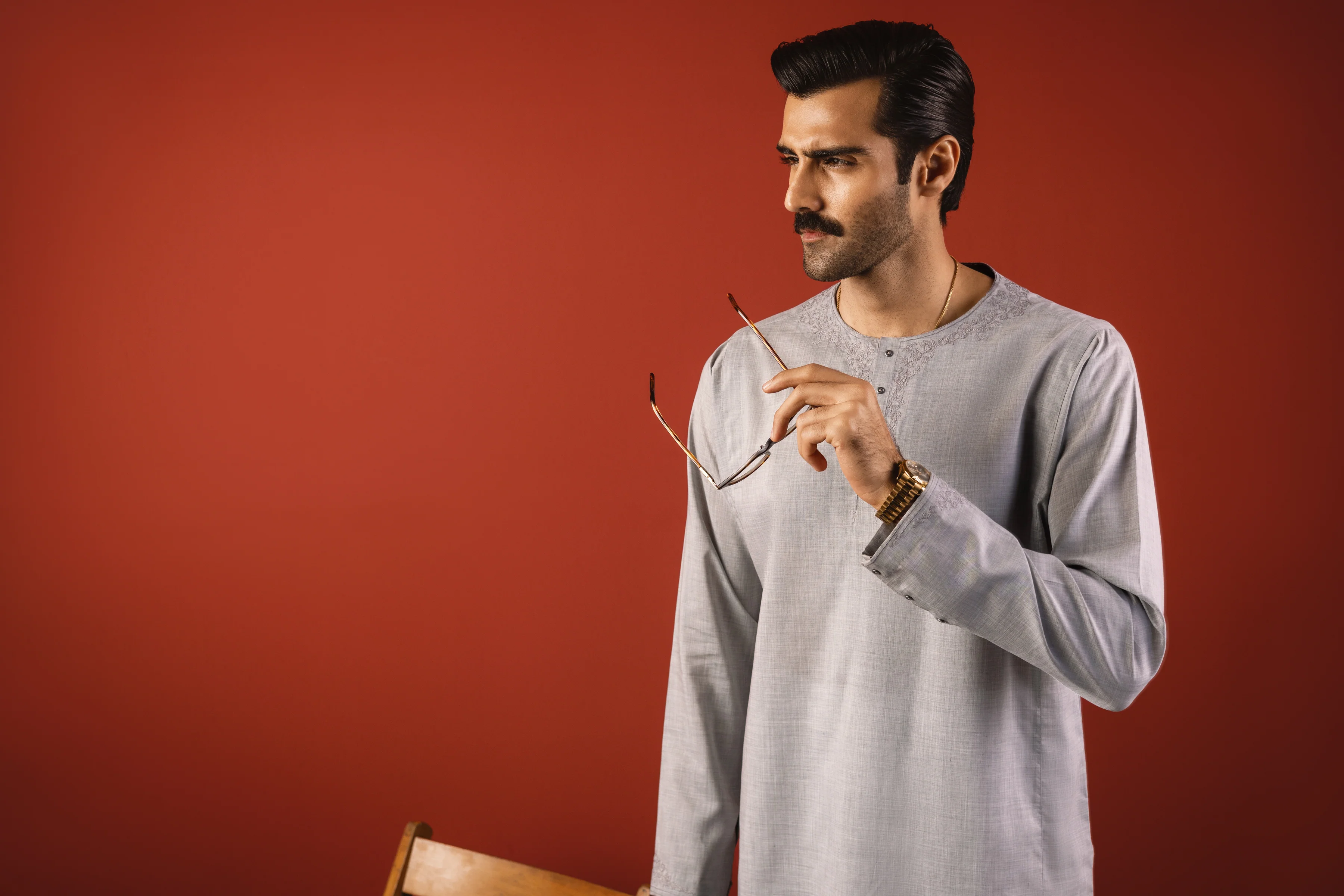 GREY KURTA TROUSERS | CCMKT-S-US-39205-1/4 - MOSCOW - Image 5