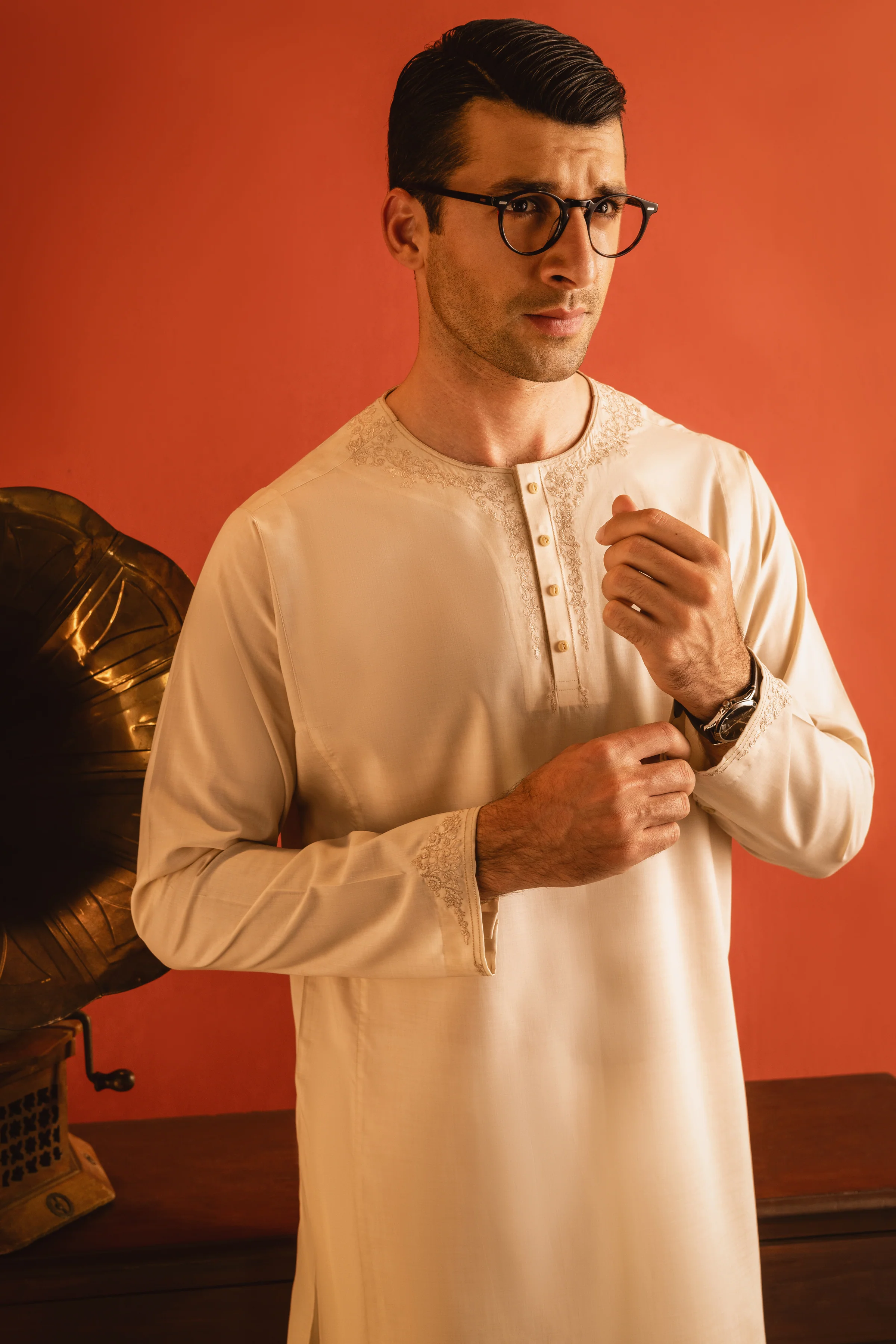 BEIGE KURTA TROUSERS | CCMKT-S-US-39205-3/4 - MOSCOW - Image 2