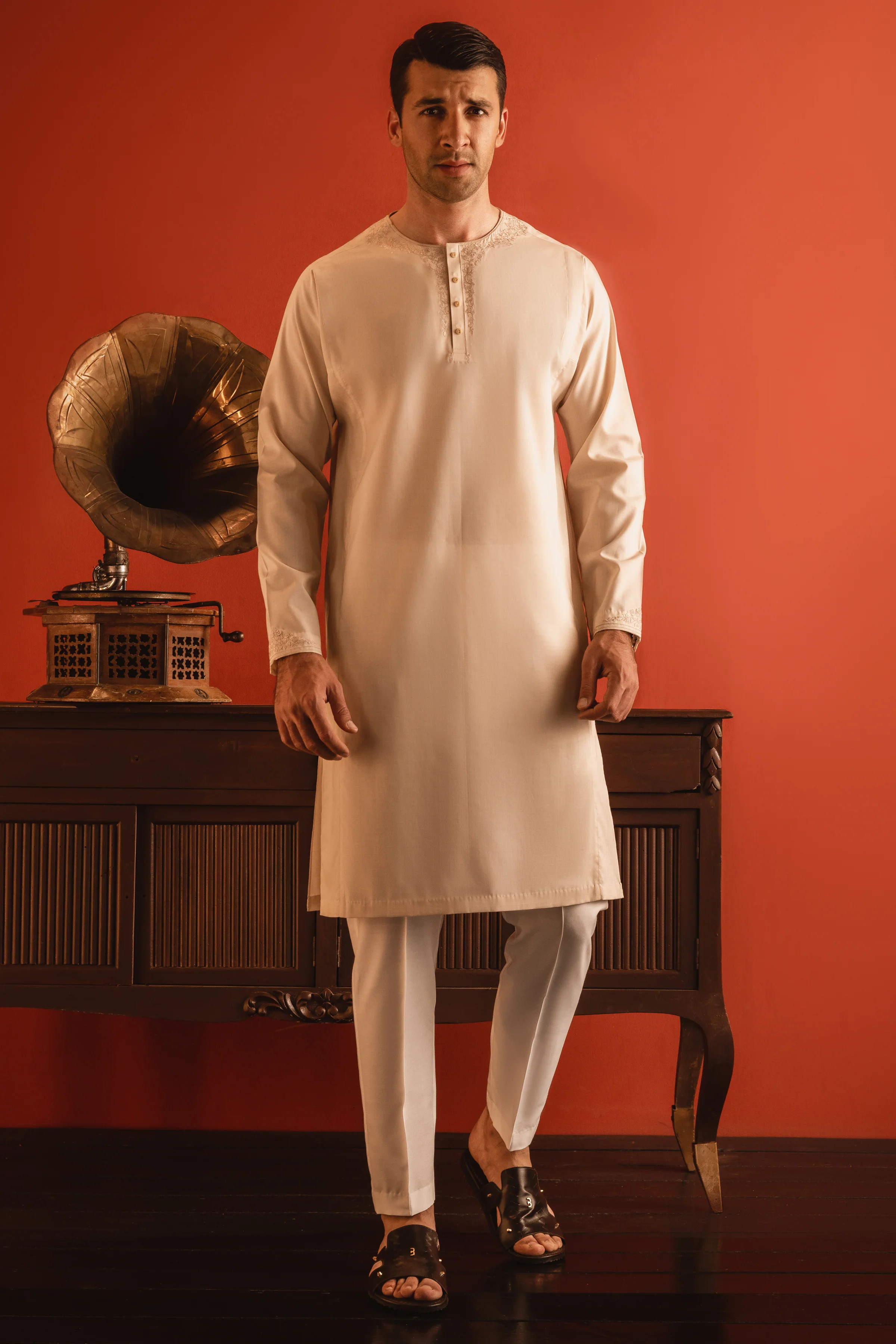 BEIGE KURTA TROUSERS | CCMKT-S-US-39205-3/4 - MOSCOW - Image 9