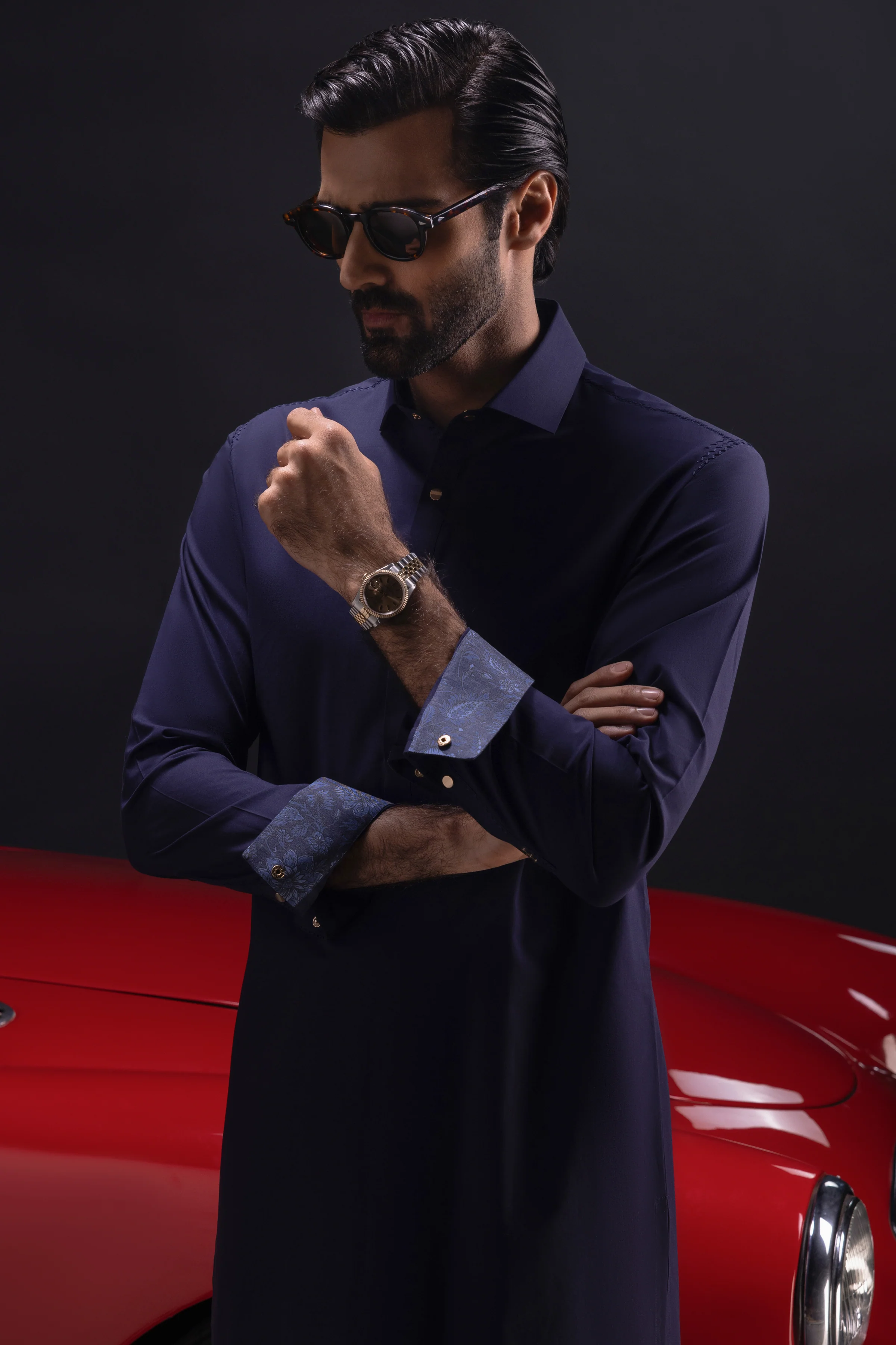 ROYAL BLUE COTTON KURTA TROUSERS | CCMKT-S-US-39362-1/3 - SCOTLAND - Image 4
