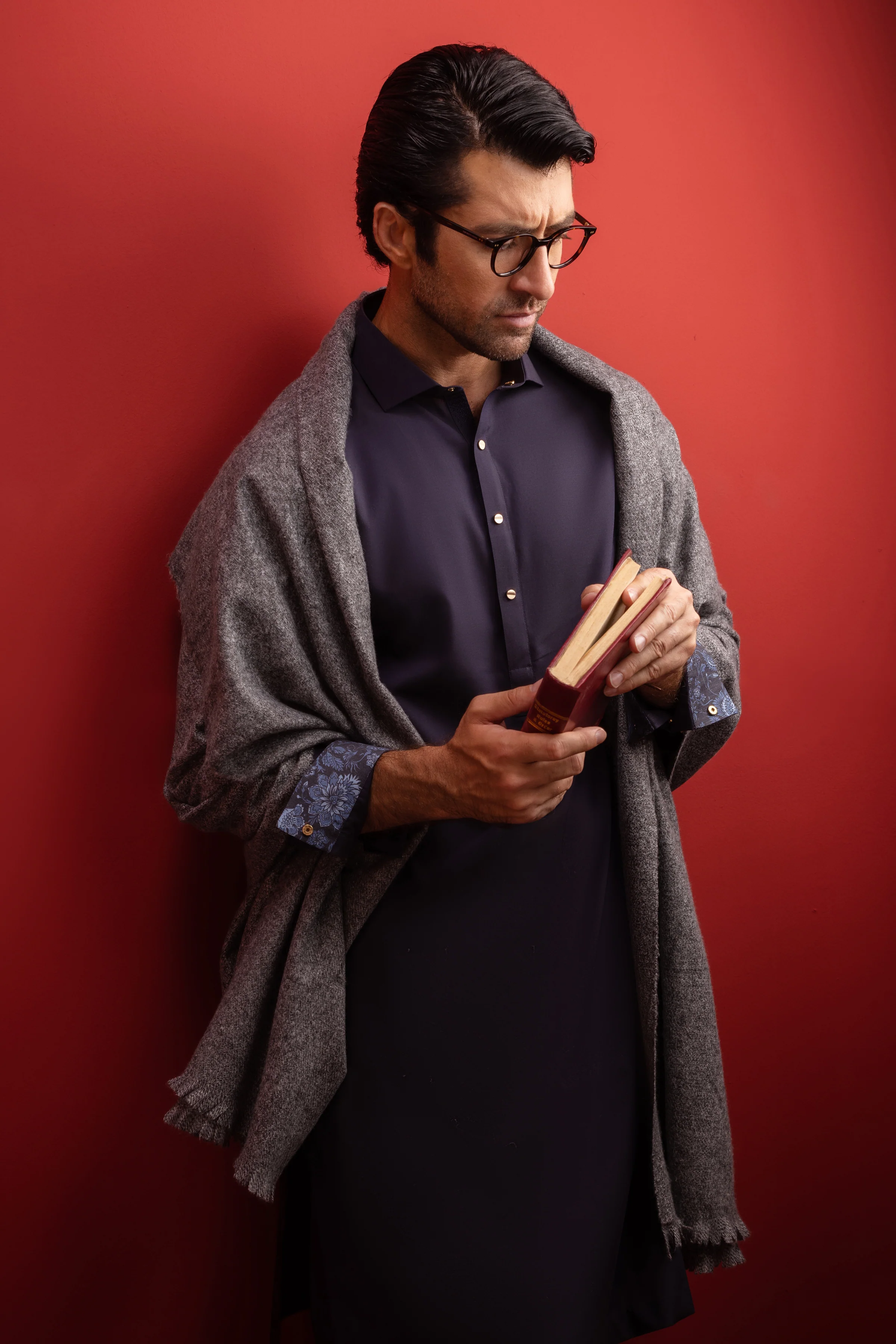 DEEP NAVY COTTON KURTA TROUSERS | CCMKT-S-US-39362-3/3 - SCOTLAND - Image 3