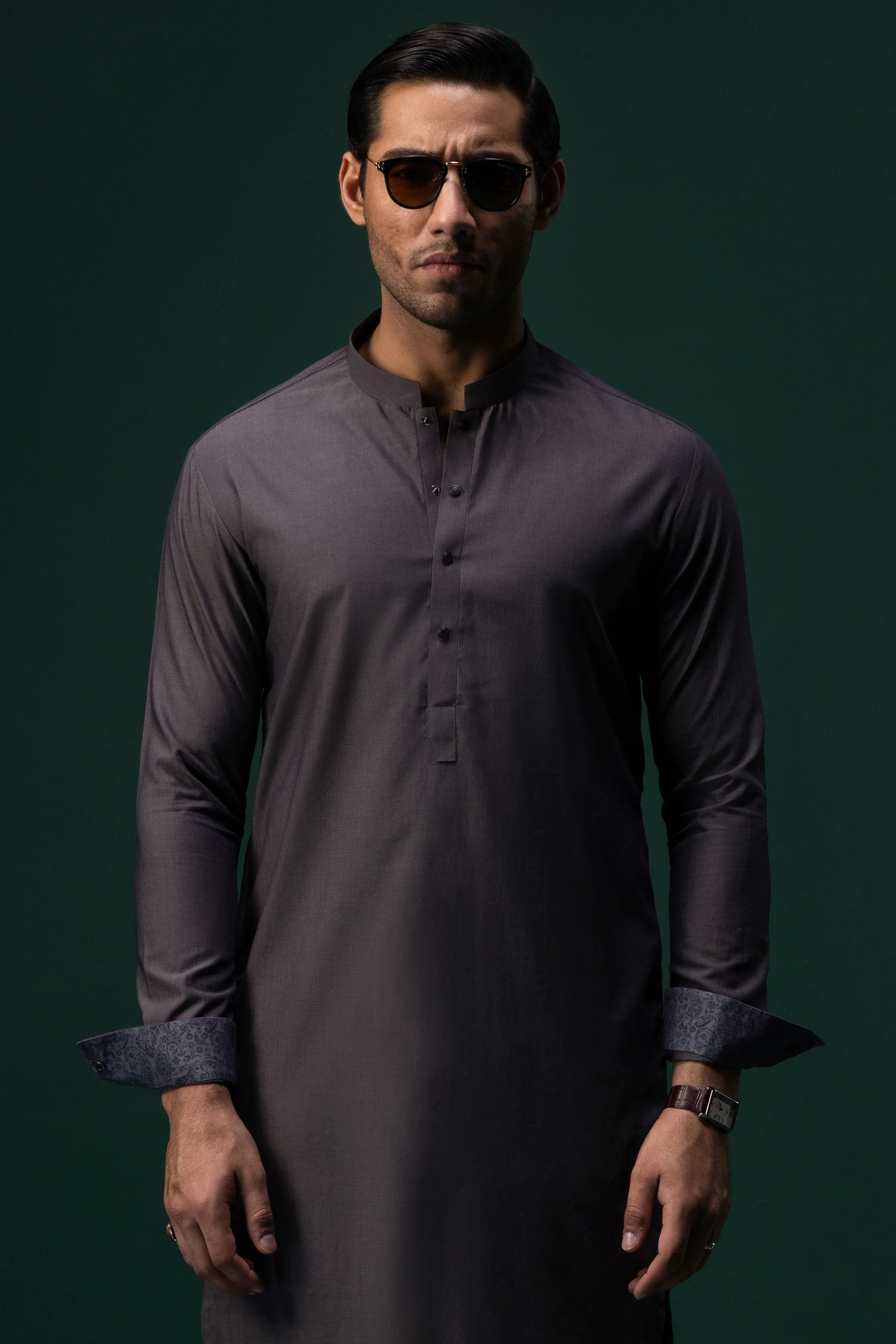 GREY COTTON KURTA TROUSERS | CCMKT-S-US-39364-2/2 - CALIFORNIA - Image 4