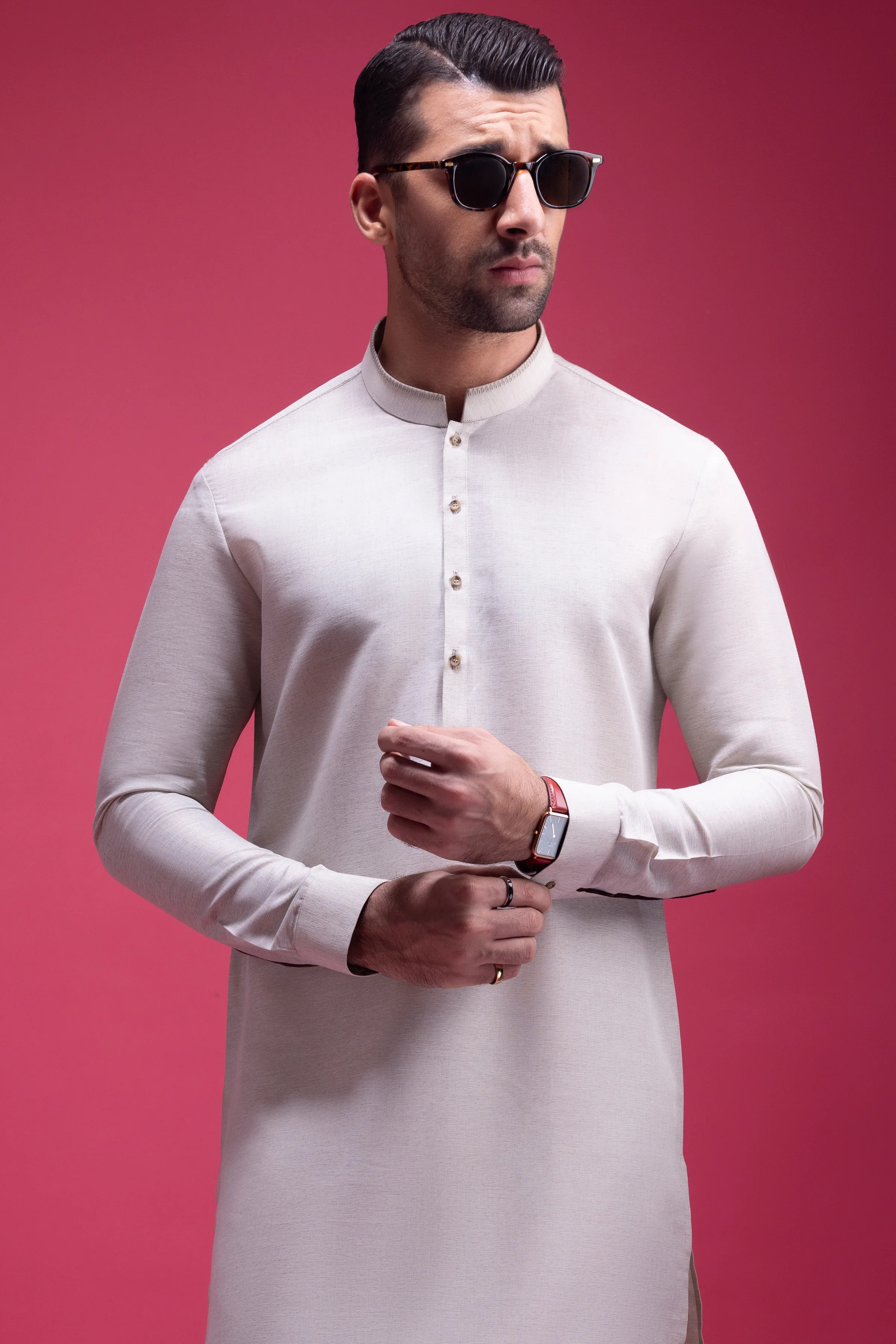 LIGHT OLIVE BLENDED KURTA TROUSERS | CCMKT-S-US-39370-3/4 - STOCKHOLM - Image 4