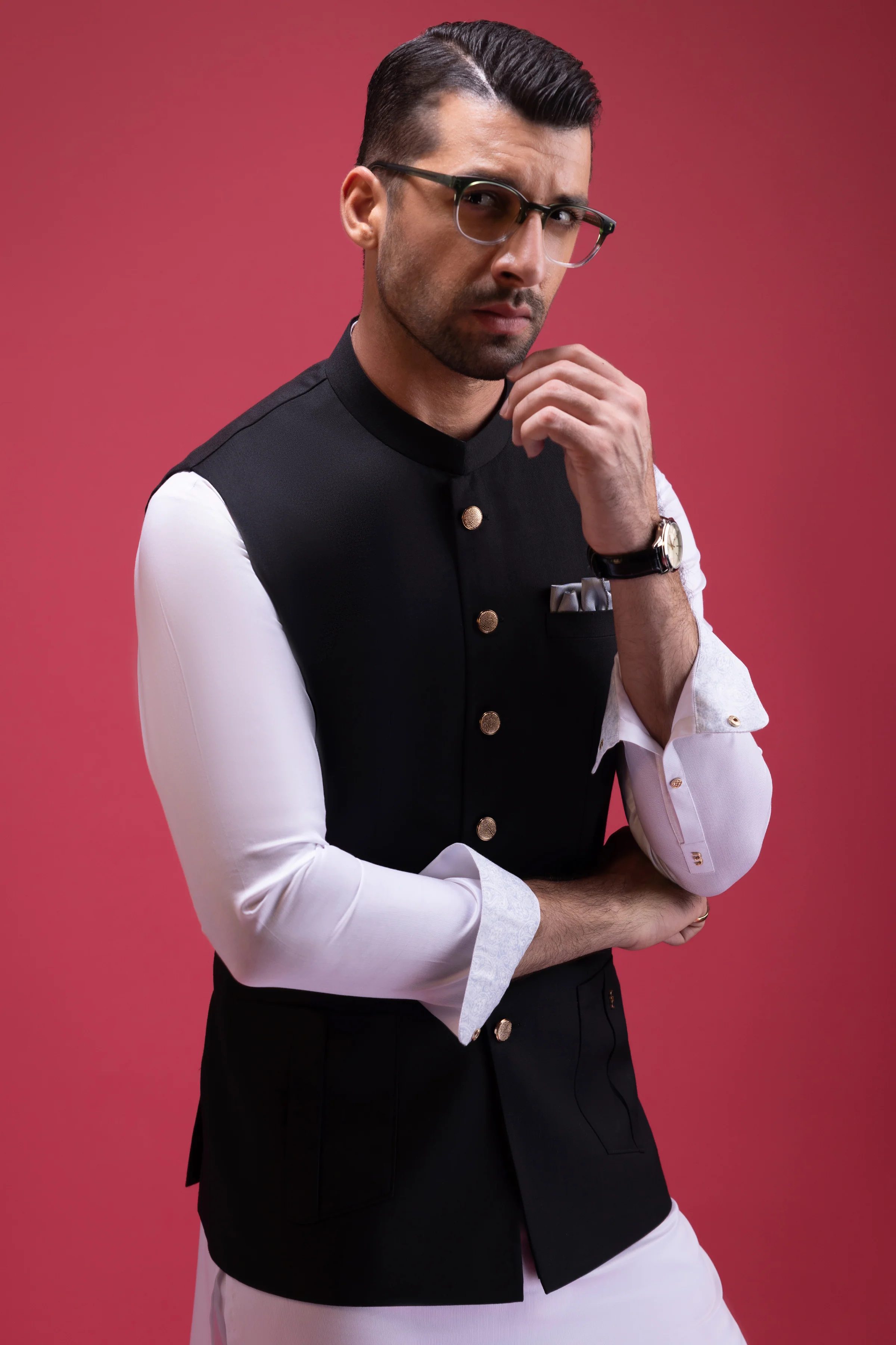 WHITE COTTON KURTA TROUSERS | CCMKT-S-US-39374-2/4 - ANDORRA - Image 3