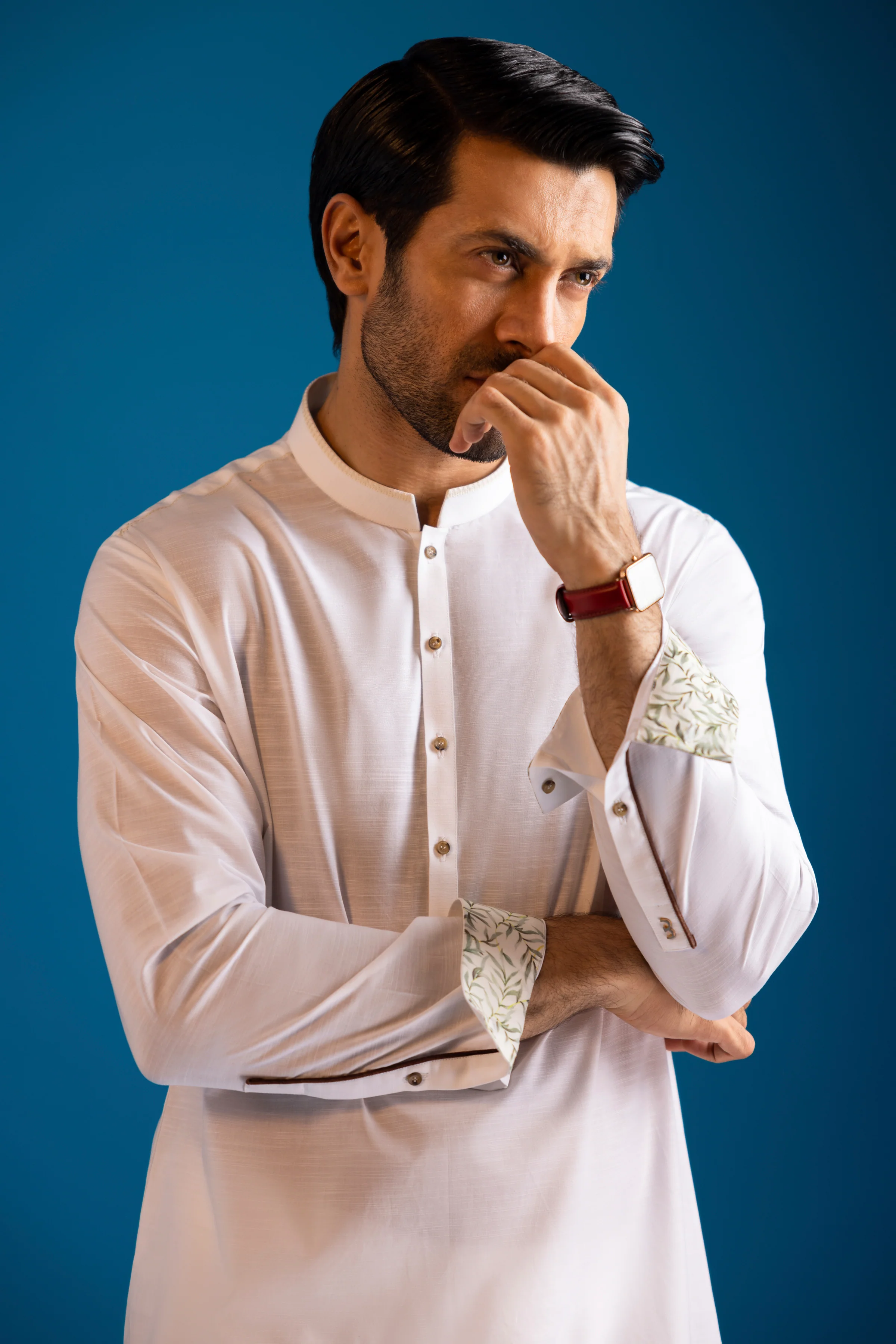 MILKY WHITE COTTON KURTA TROUSERS | CCMKT-S-US-39378-2/3 - ECUADOR - Image 2