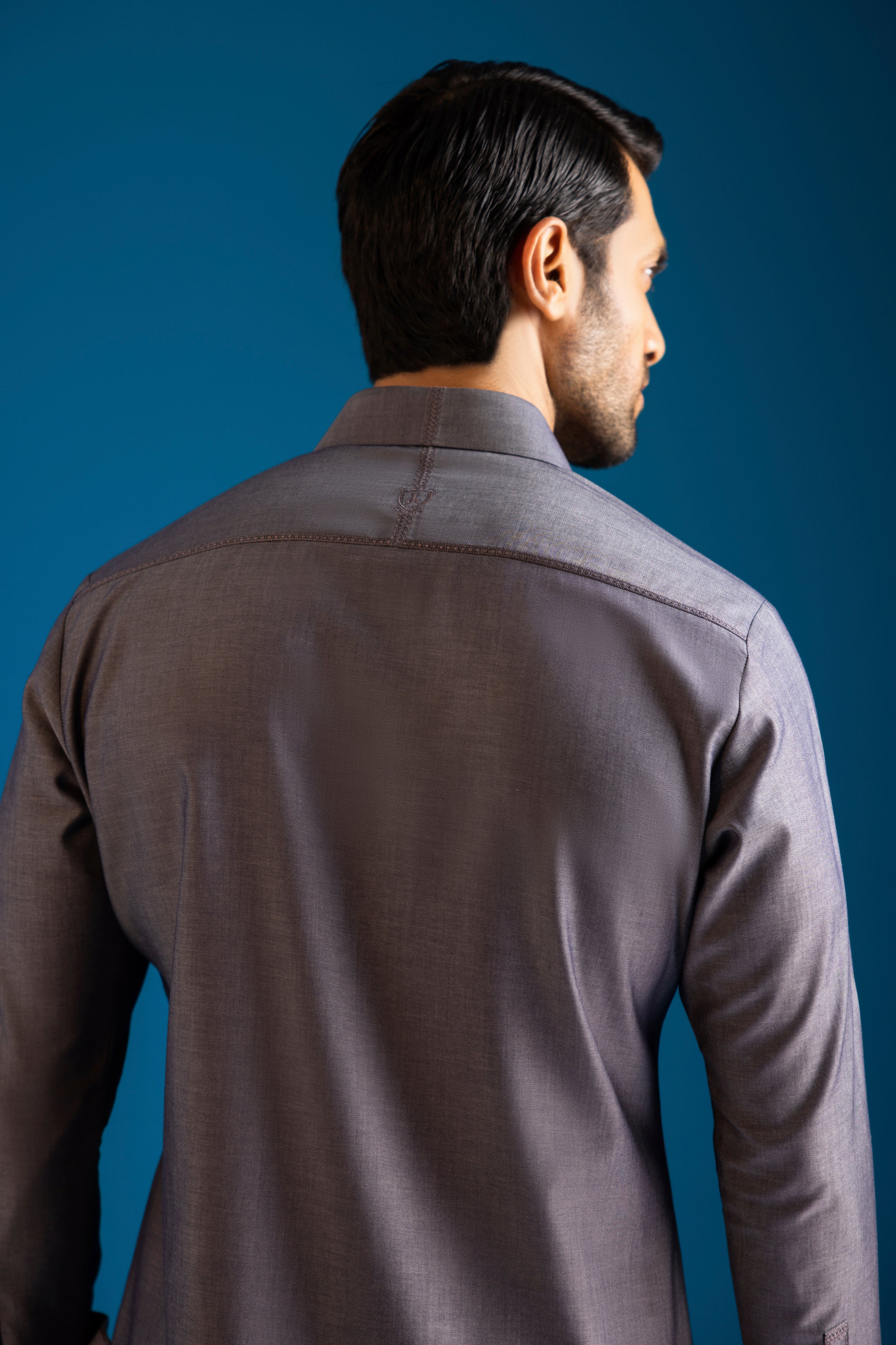 GREY COTTON KURTA TROUSERS | CCMKT-S-US-39379-1/3 - SHANGHAI - Image 3