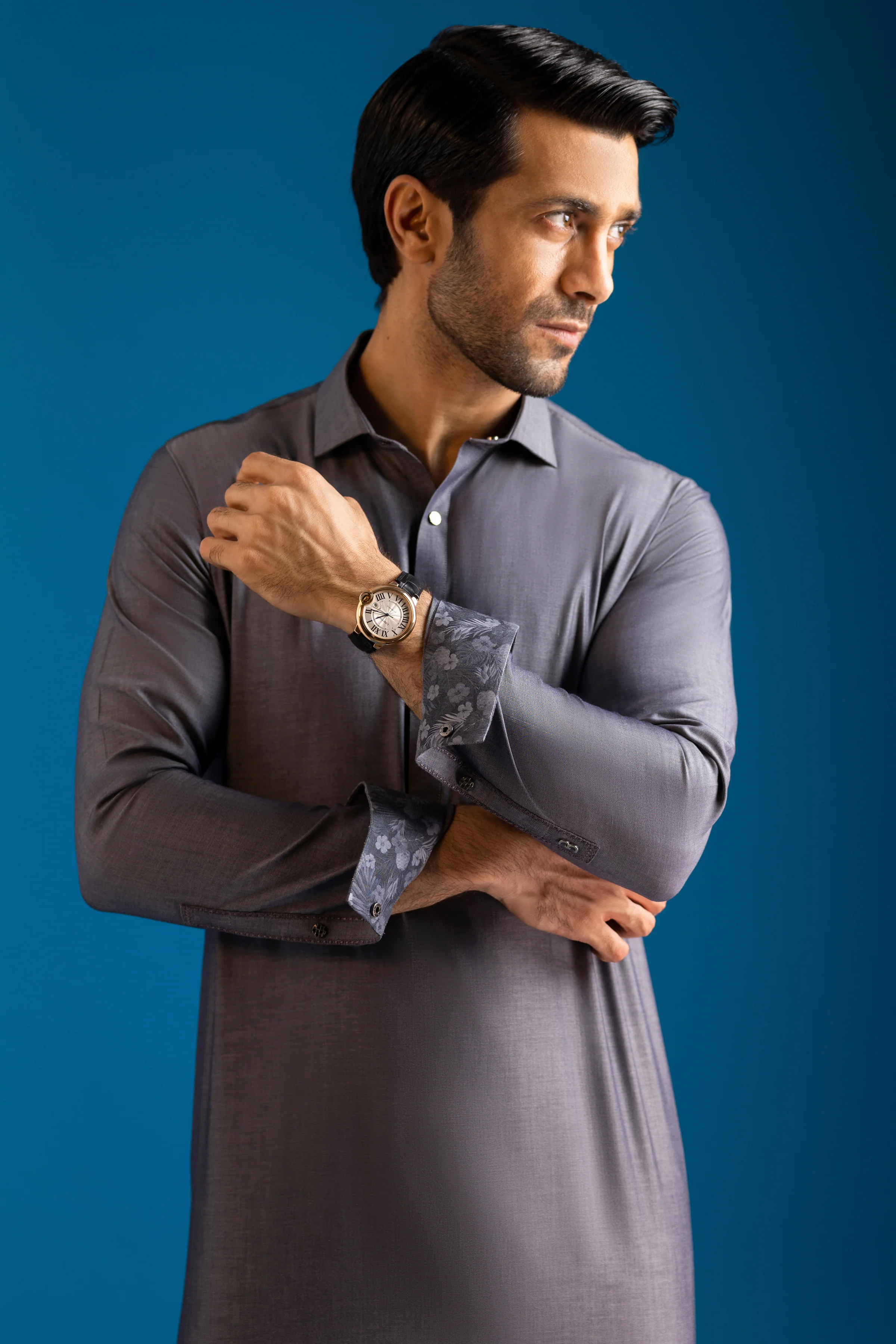 GREY COTTON KURTA TROUSERS | CCMKT-S-US-39379-1/3 - SHANGHAI - Image 4
