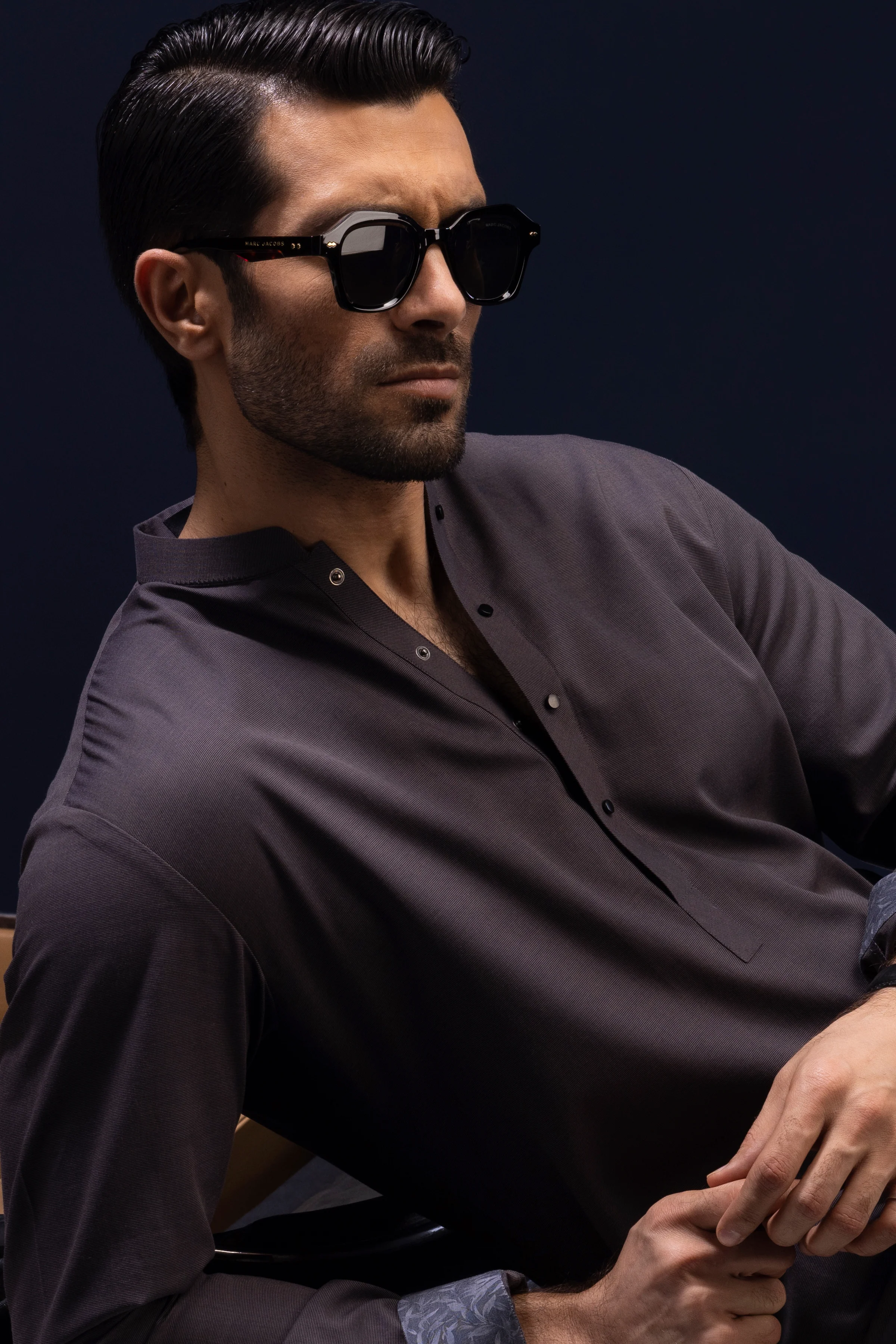CEDAR BROWN COTTON KURTA TROUSERS | CCMKT-S-US-39385-2/3 - PISA - Image 2