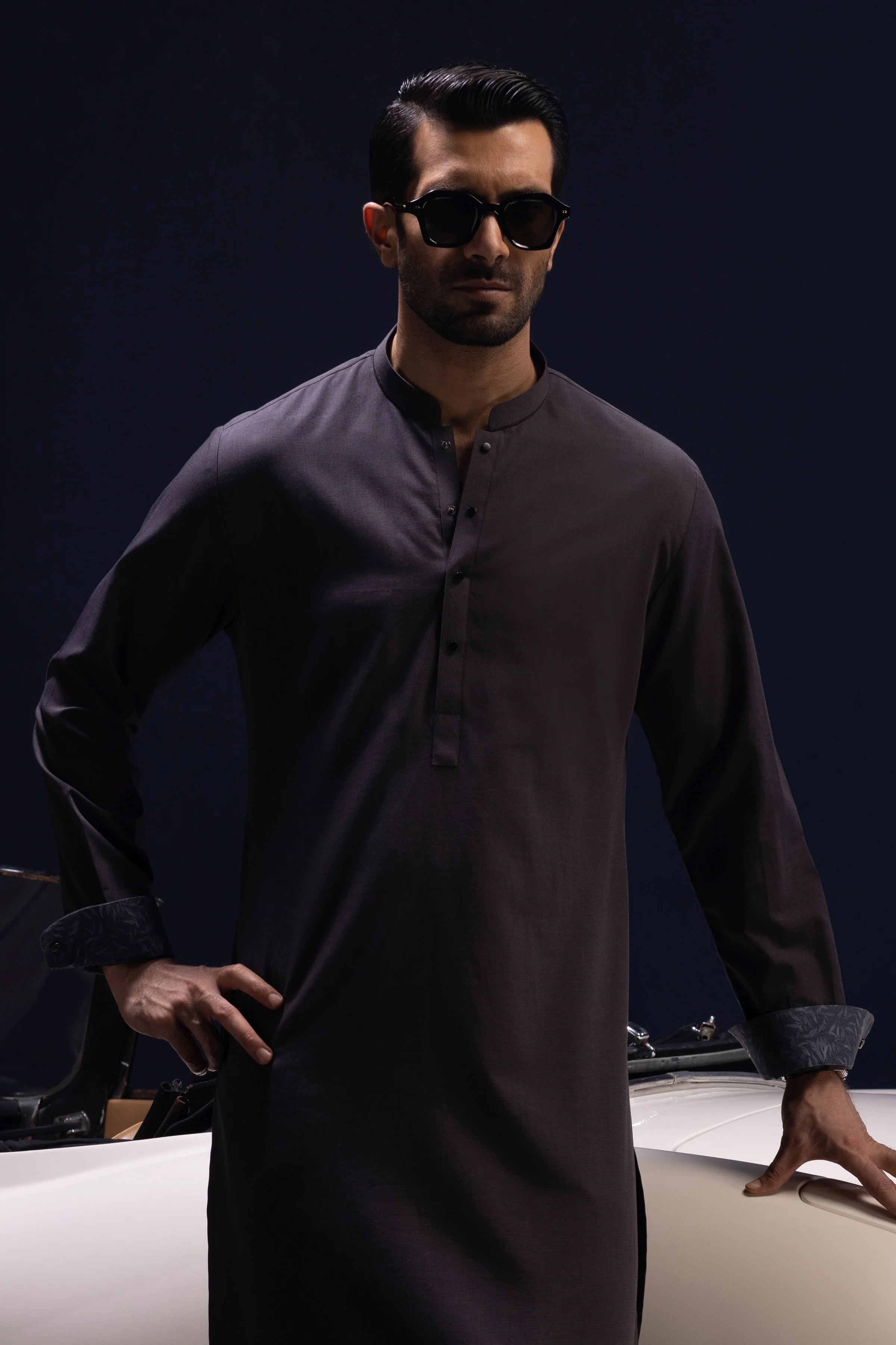CEDAR BROWN COTTON KURTA TROUSERS | CCMKT-S-US-39385-2/3 - PISA - Image 3