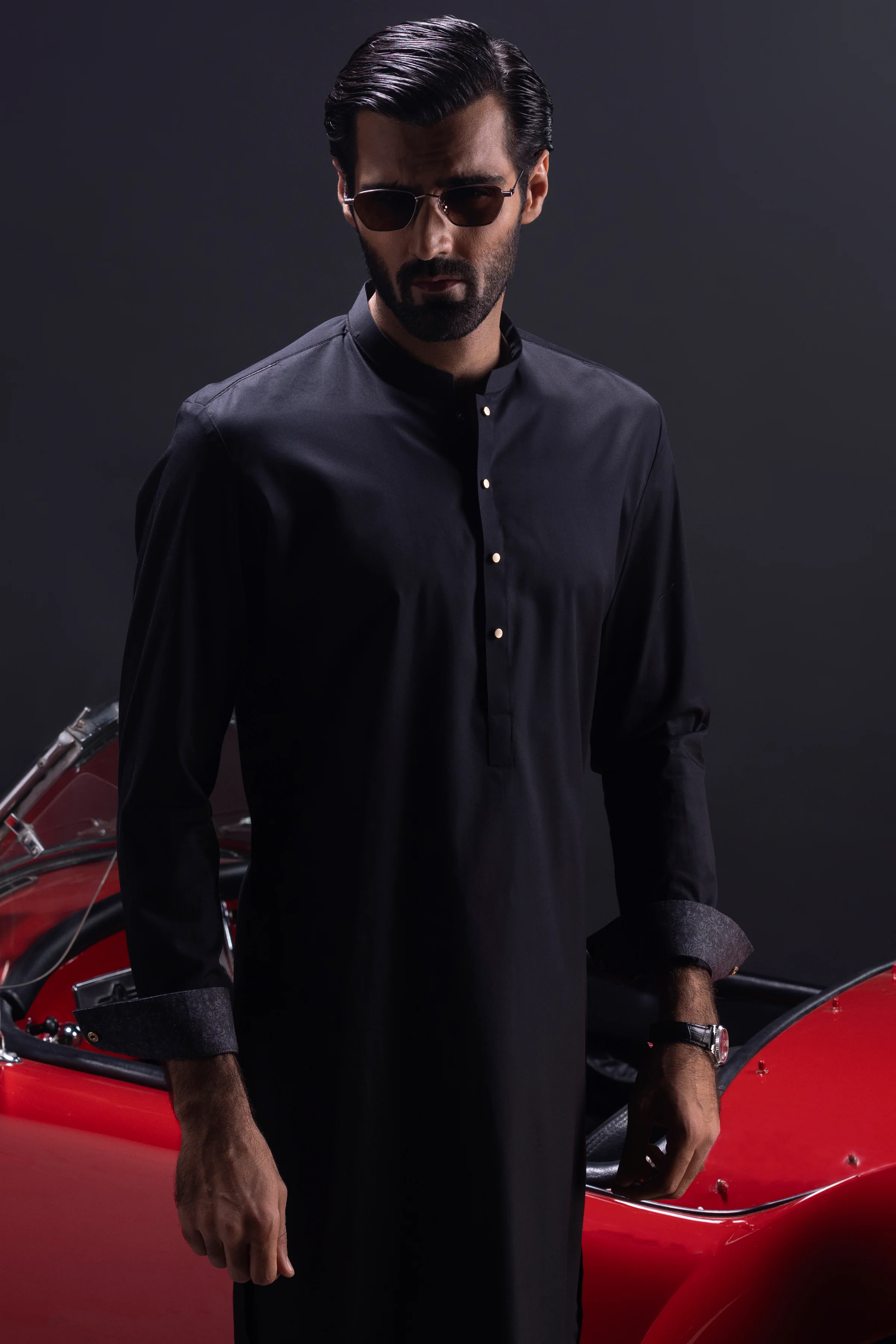 BLACK KURTA TROUSERS | CCMKT-S-US-39390-1/4-SALAMANCA - Image 2