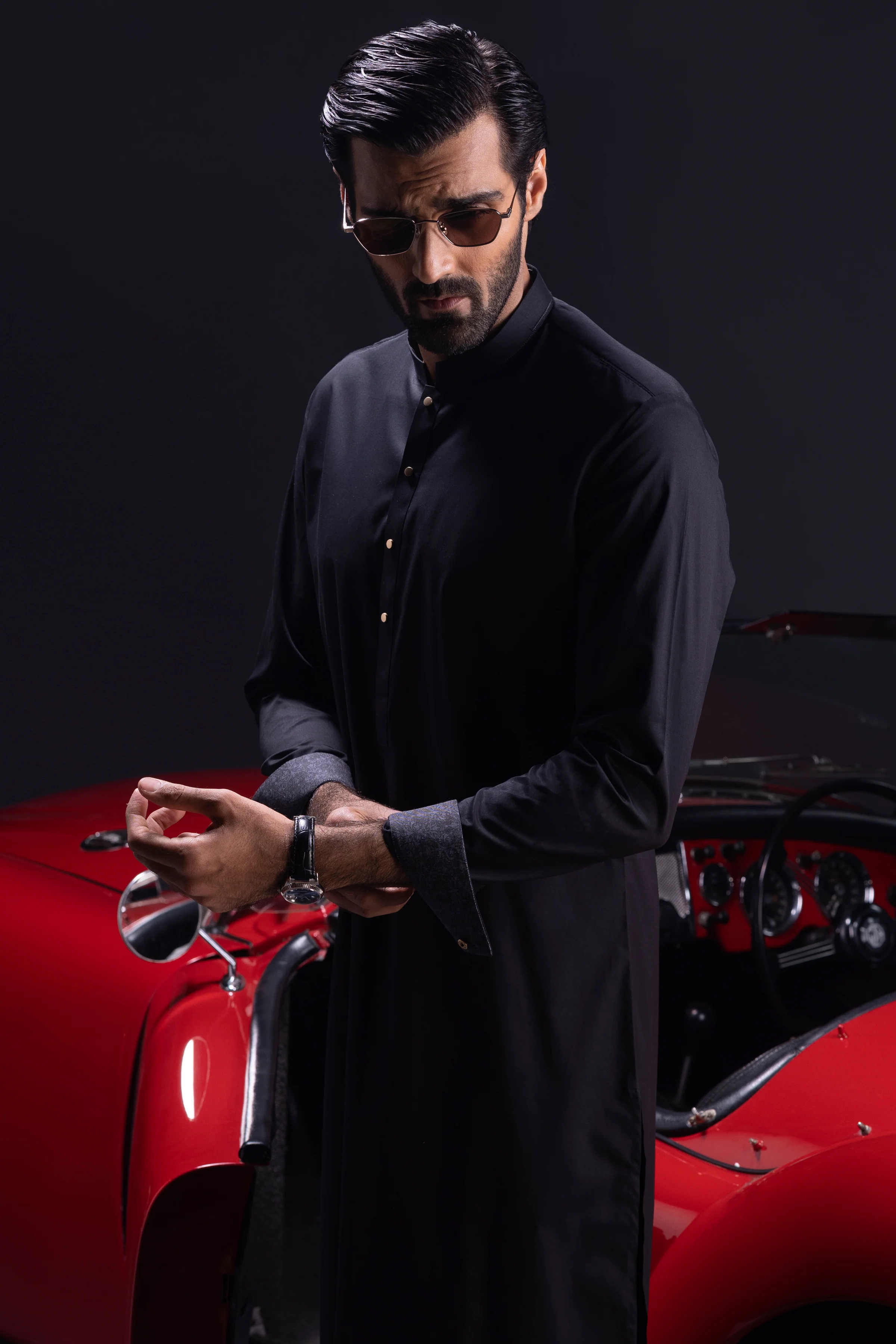 BLACK KURTA TROUSERS | CCMKT-S-US-39390-1/4-SALAMANCA - Image 3