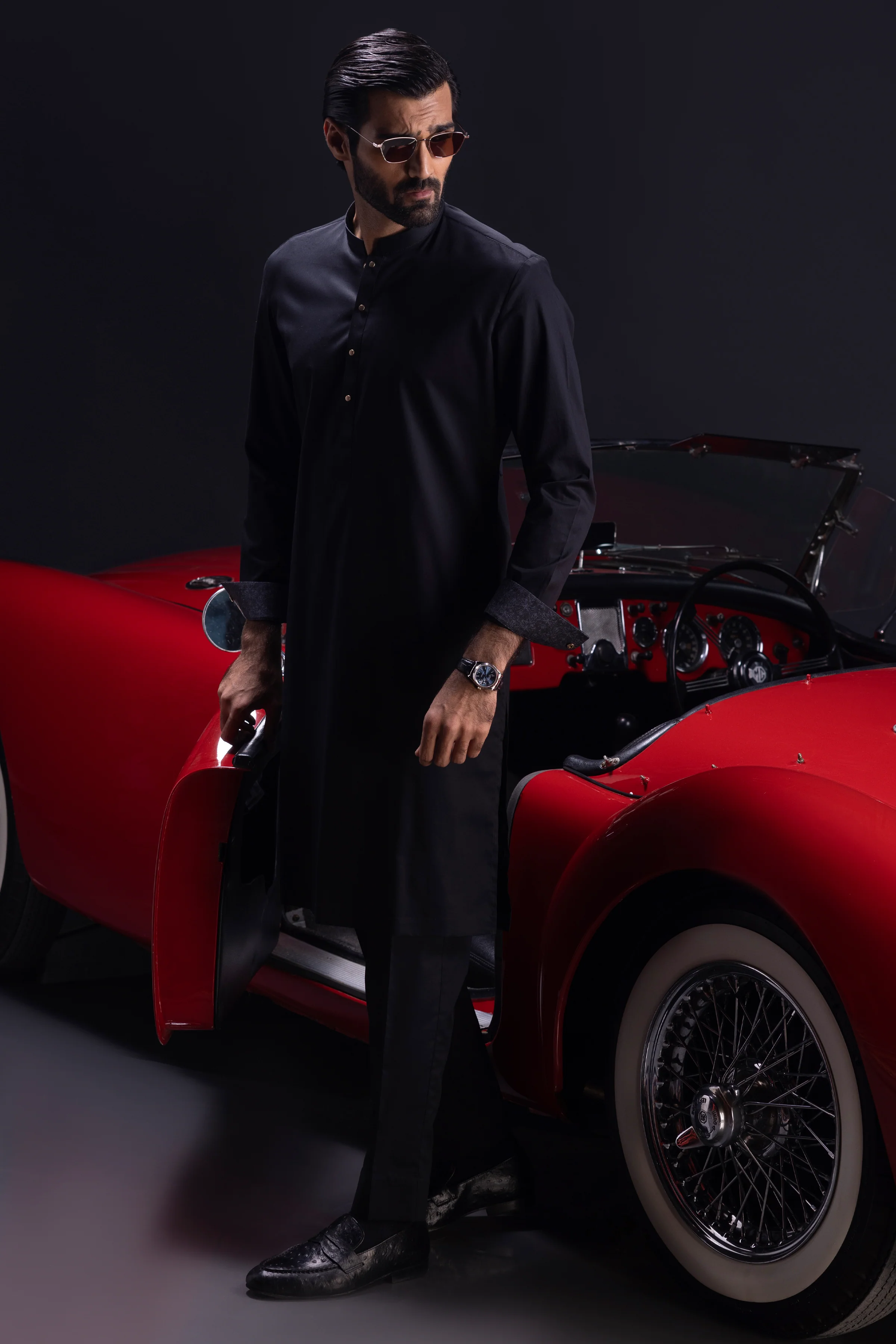 BLACK KURTA TROUSERS | CCMKT-S-US-39390-1/4-SALAMANCA - Image 4