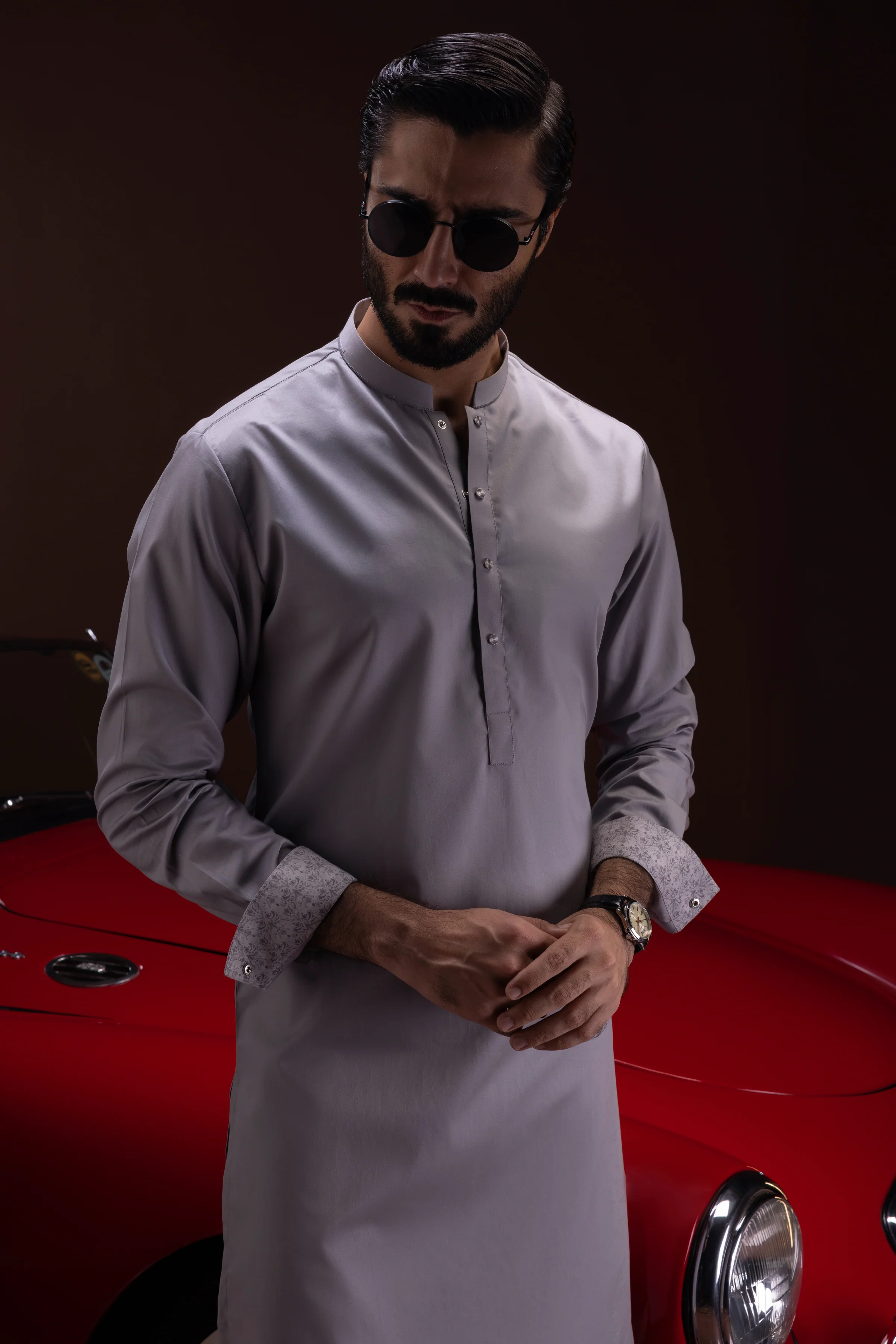 GREY KURTA TROUSERS | CCMKT-S-US-39390-4/4-SALAMANCA - Image 2