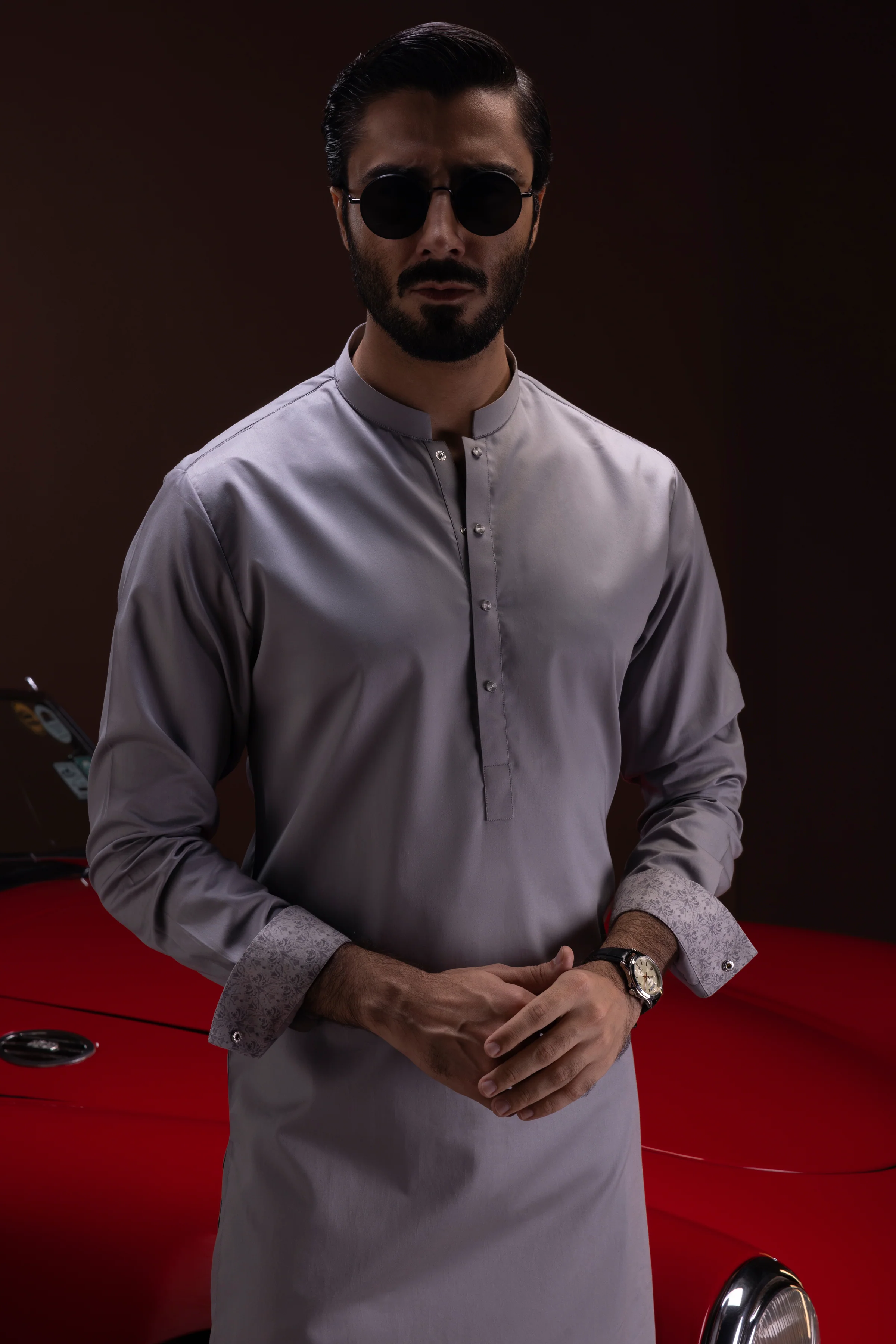 GREY KURTA TROUSERS | CCMKT-S-US-39390-4/4-SALAMANCA - Image 3