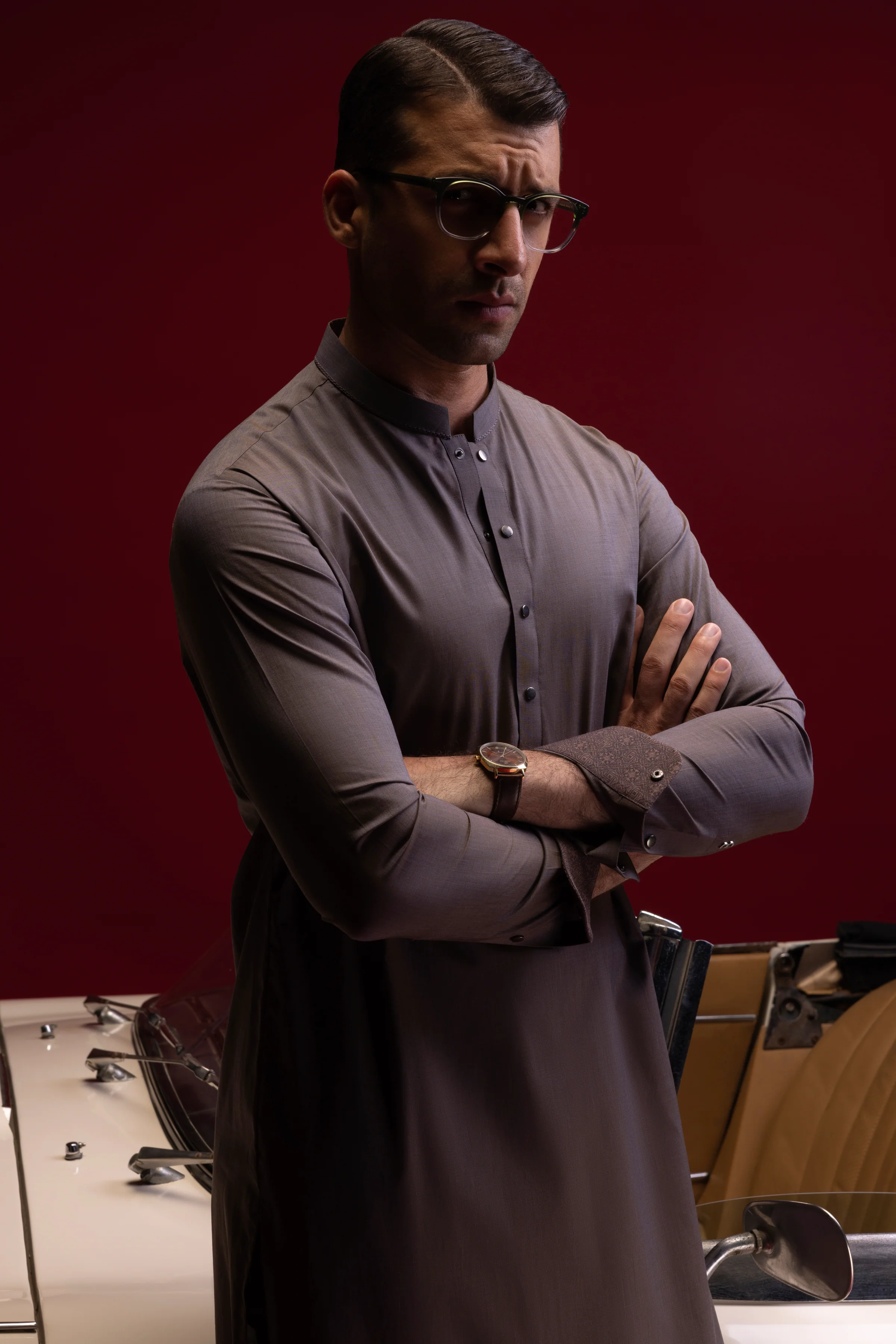VINTAGE BROWN COTTON KURTA TROUSERS | CCMKT-S-US-39391-1/3 -FIJI - Image 2